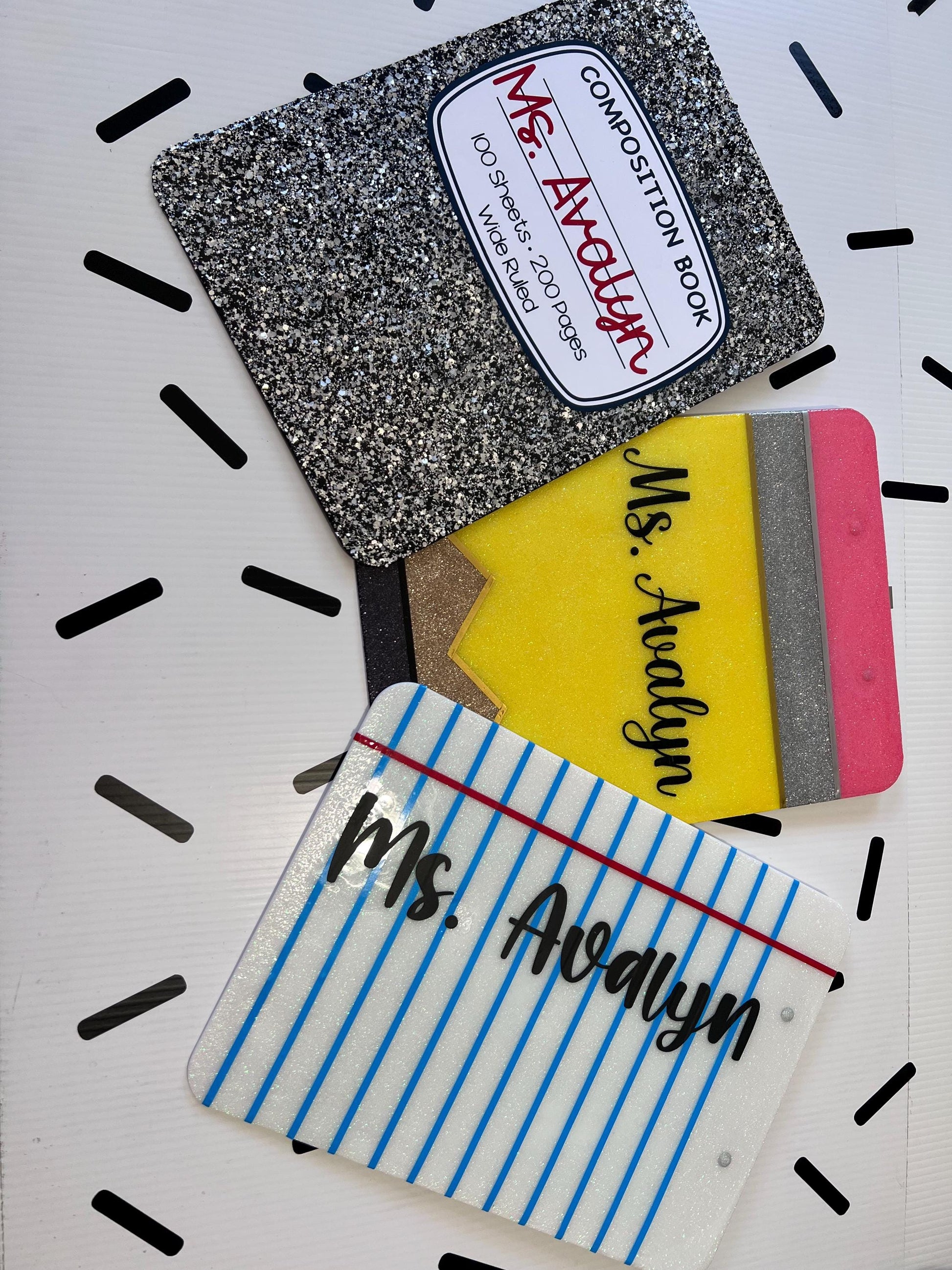 Personalized Glitter Letter Clipboard: Teacher Appreciation Gift