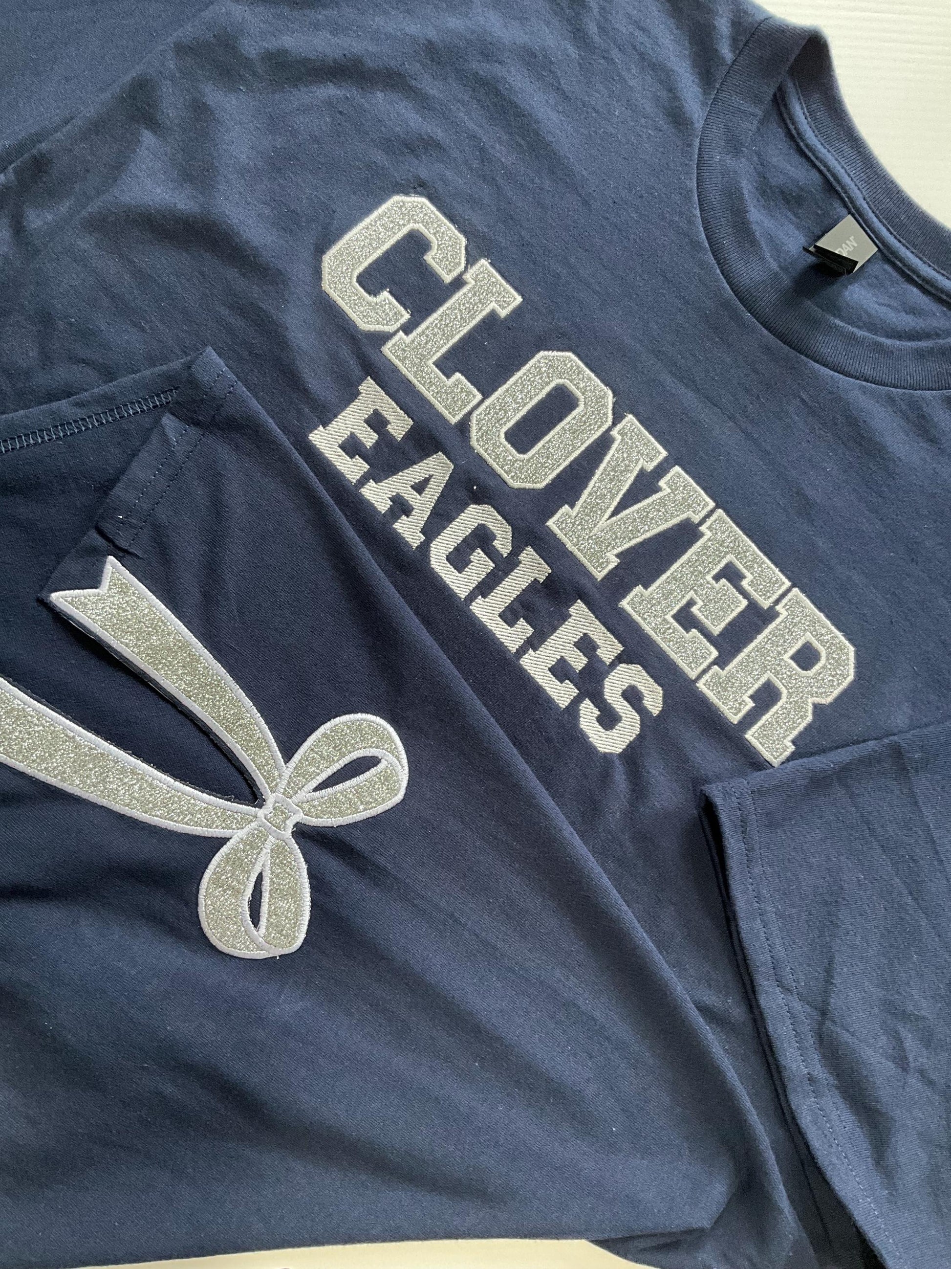 Custom Embroidered Appliqué Sweatshirt: Lace Side Bow Design