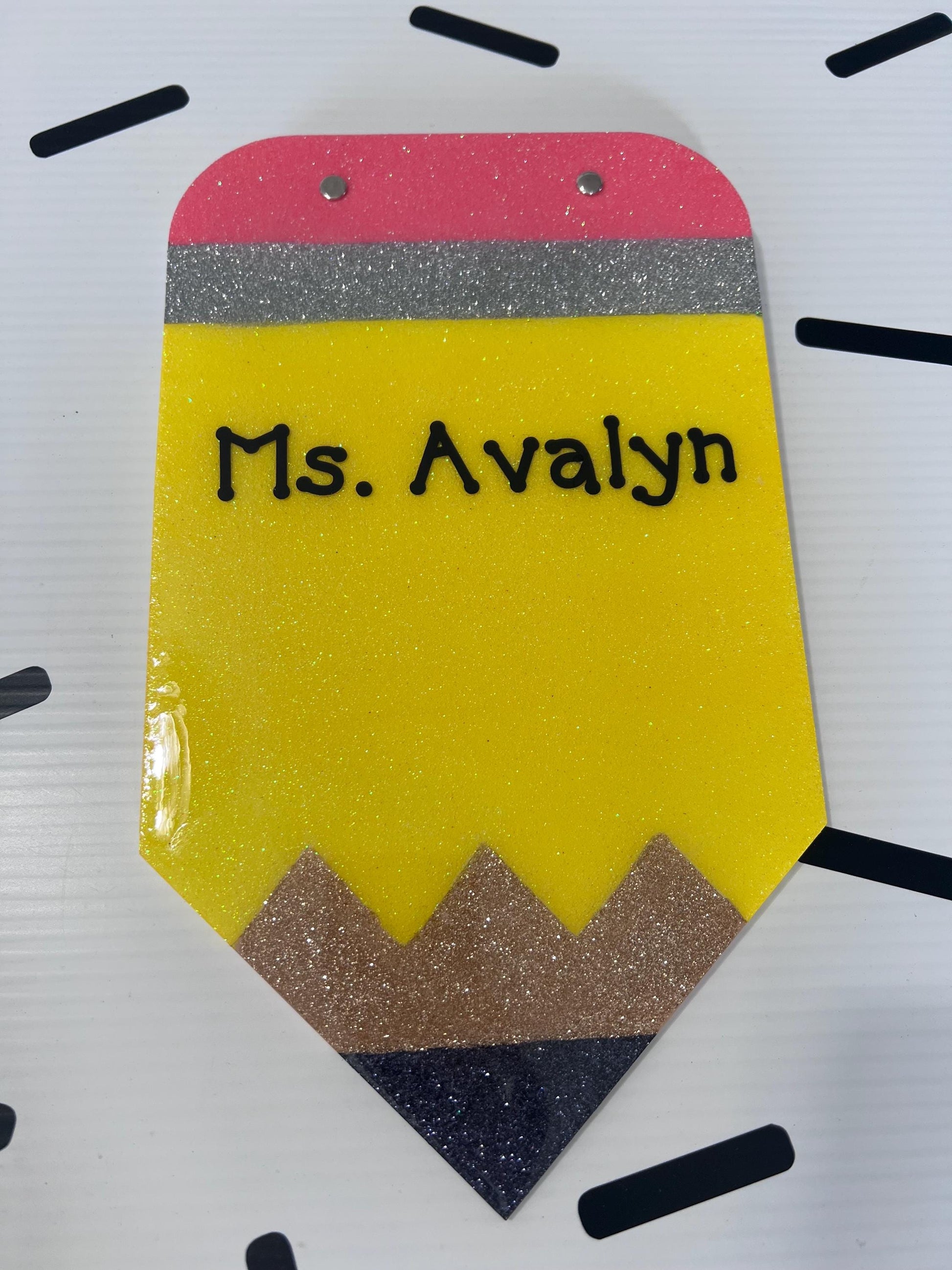 Personalized Glitter Memo Clipboard: Teacher Appreciation Gift (6x10")