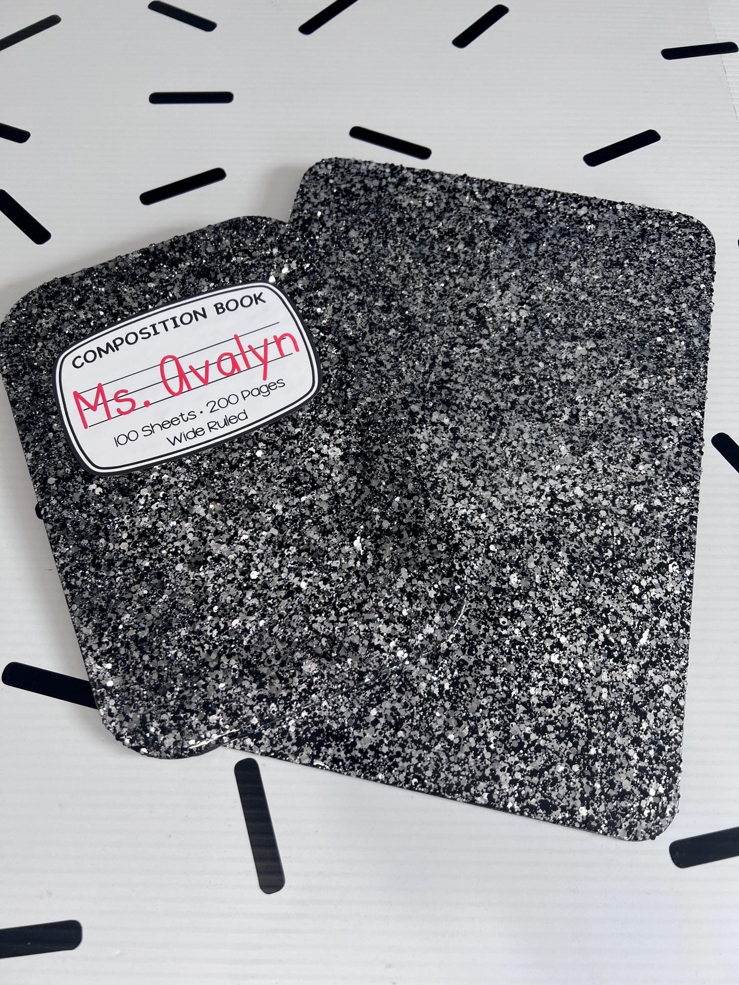 Personalized Glitter Letter Clipboard: Teacher Appreciation Gift by Lina Loves Two, handmade in Los Angeles CA