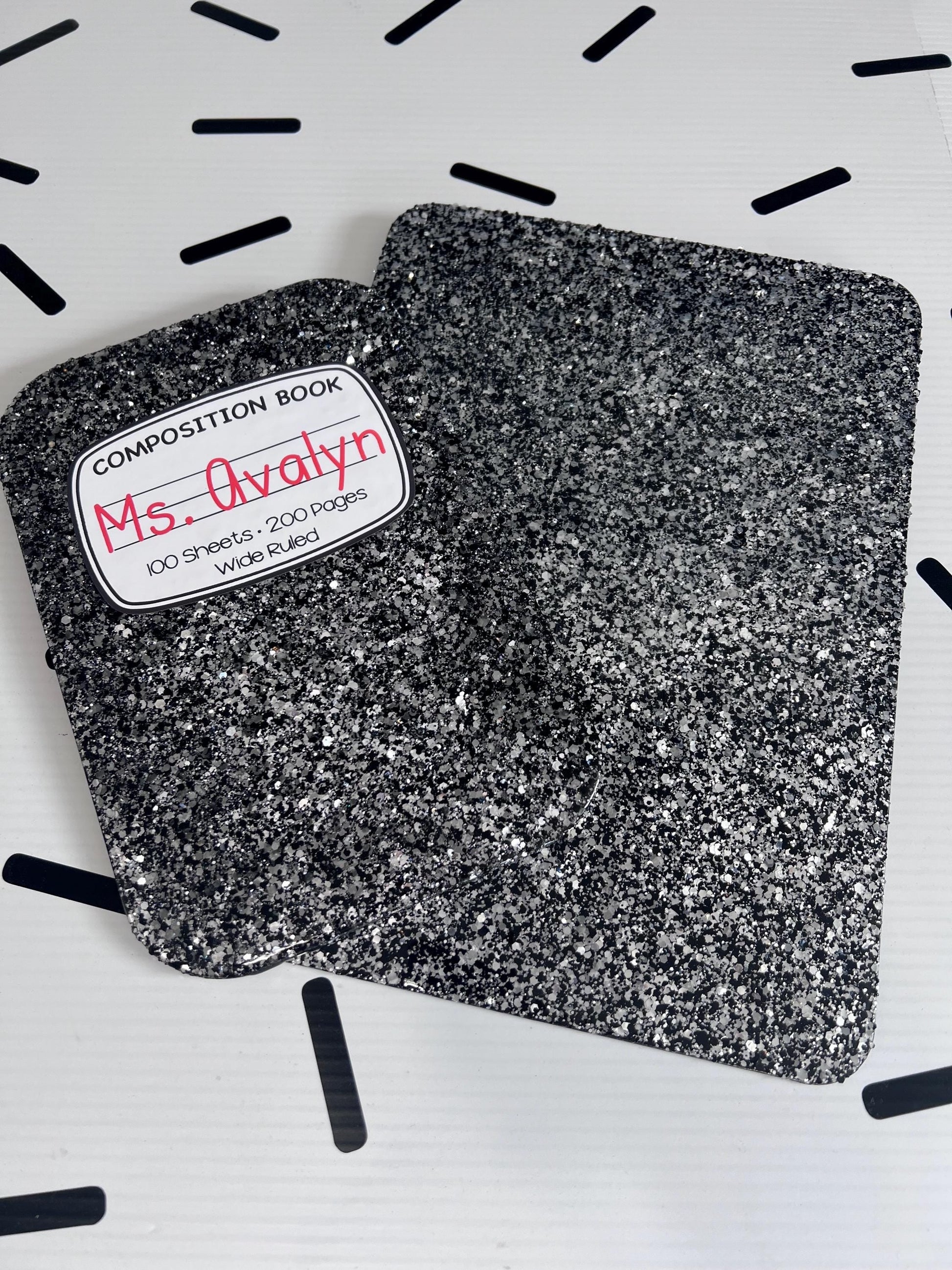 Personalized Glitter Letter Clipboard: Teacher Appreciation Gift by Lina Loves Two, handmade in Los Angeles CA