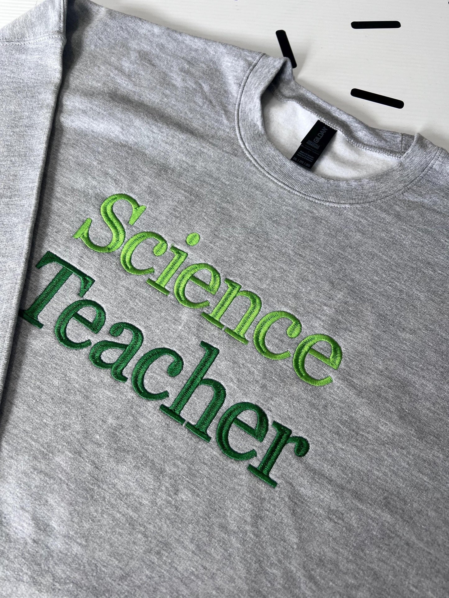 Custom Embroidered Teacher Subject Sweatshirt: Personalized Crewneck