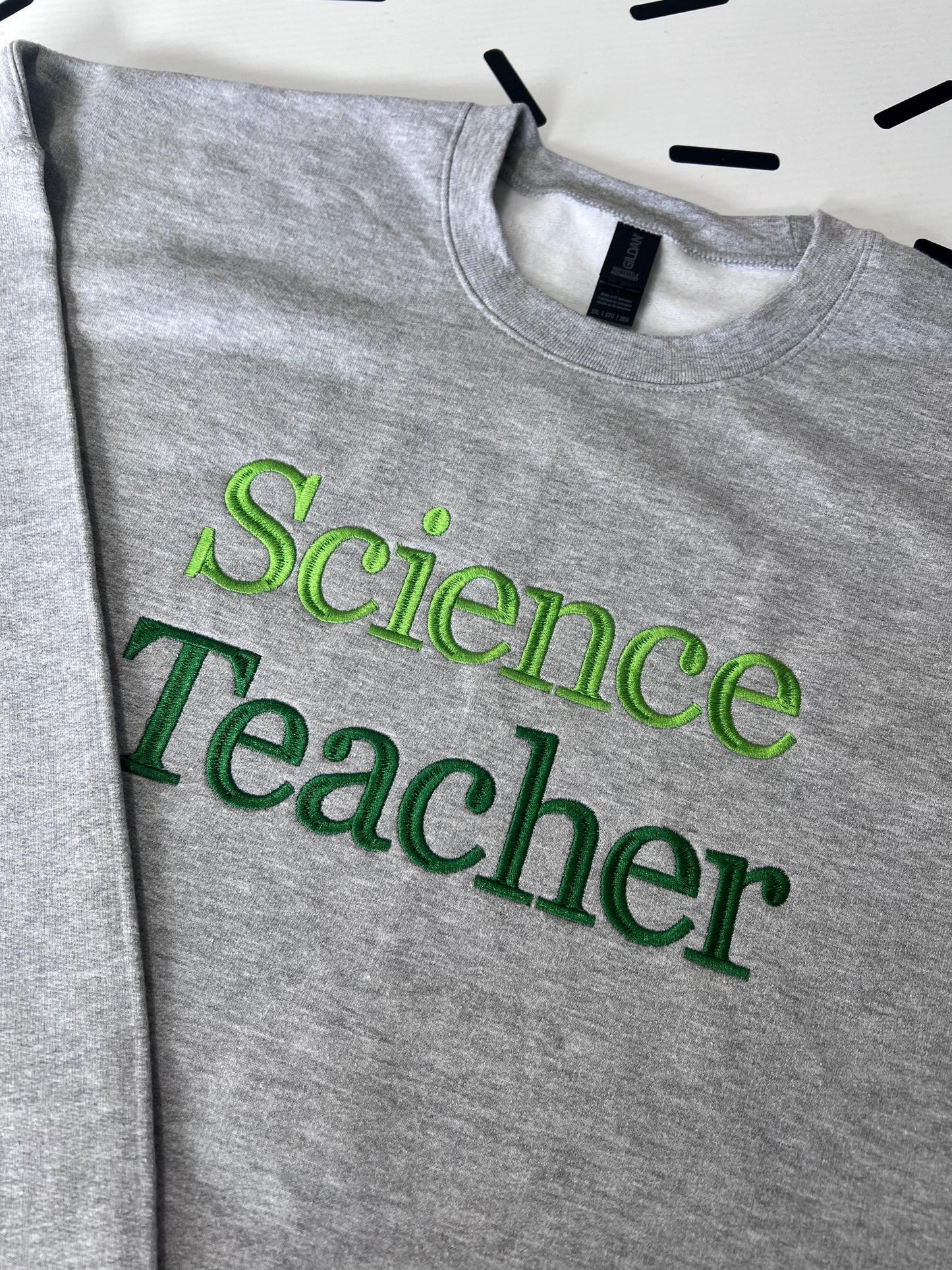 Custom Embroidered Teacher Subject Sweatshirt: Personalized Crewneck