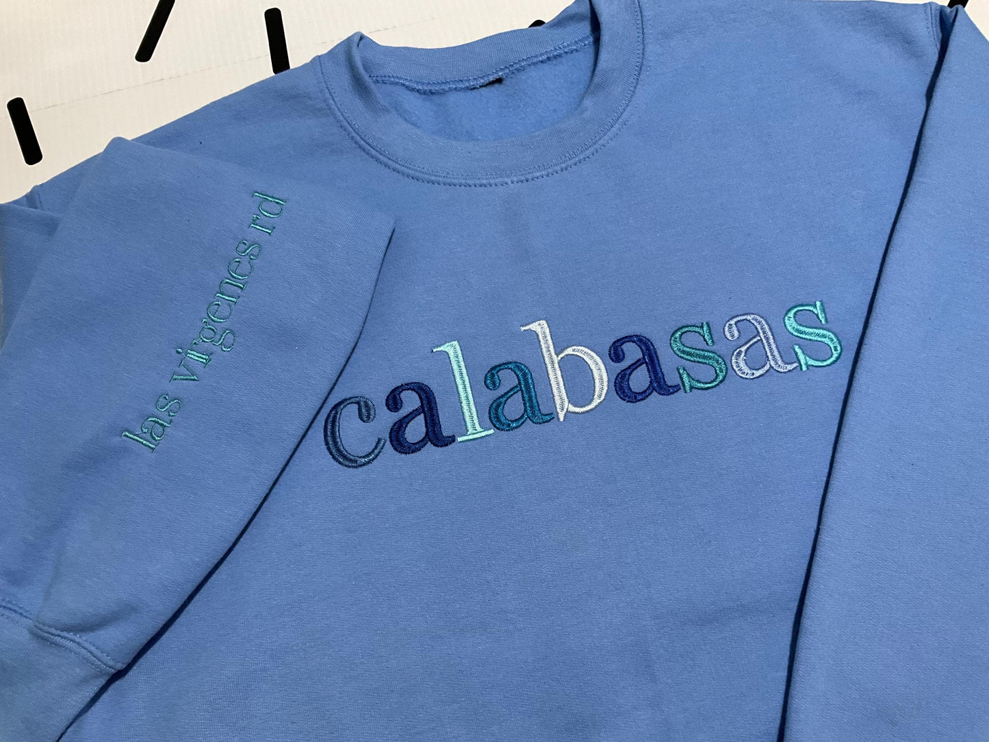 Custom City Embroidered Sweatshirt: Minimalist Travel Crewneck