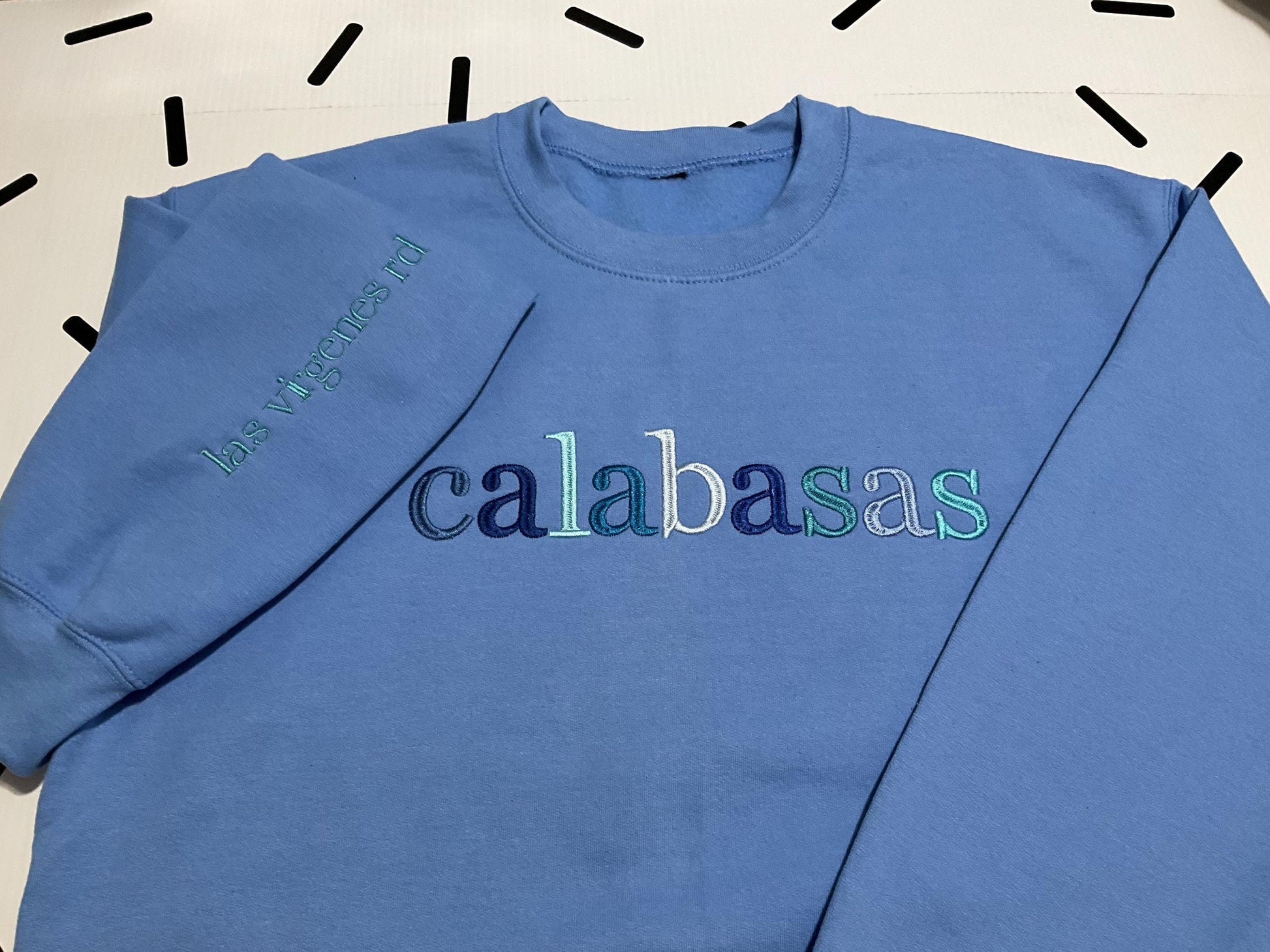 Custom City Embroidered Sweatshirt: Minimalist Travel Crewneck