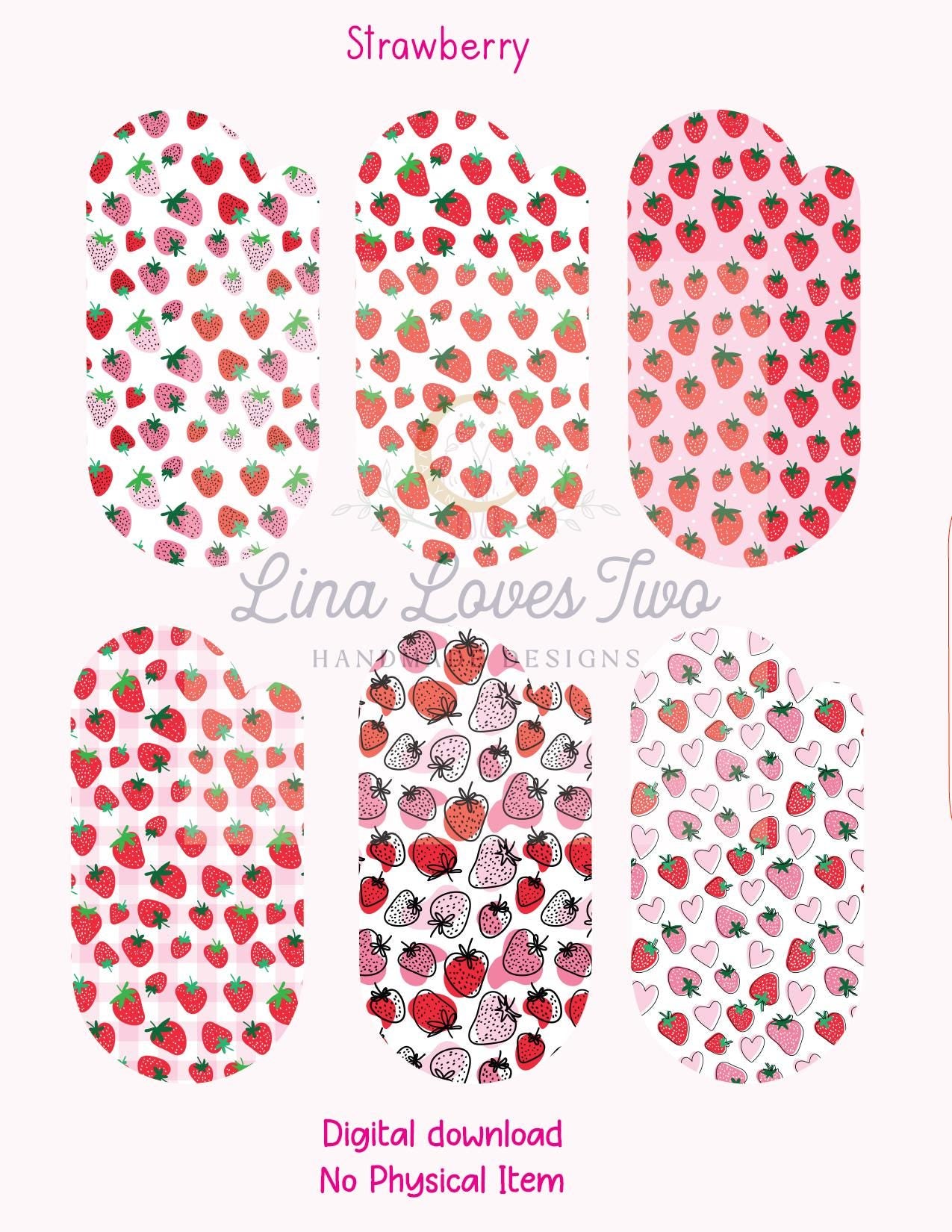 Strawberry Paperclip PNG: Jumbo Sublimation Design (Digital Download)