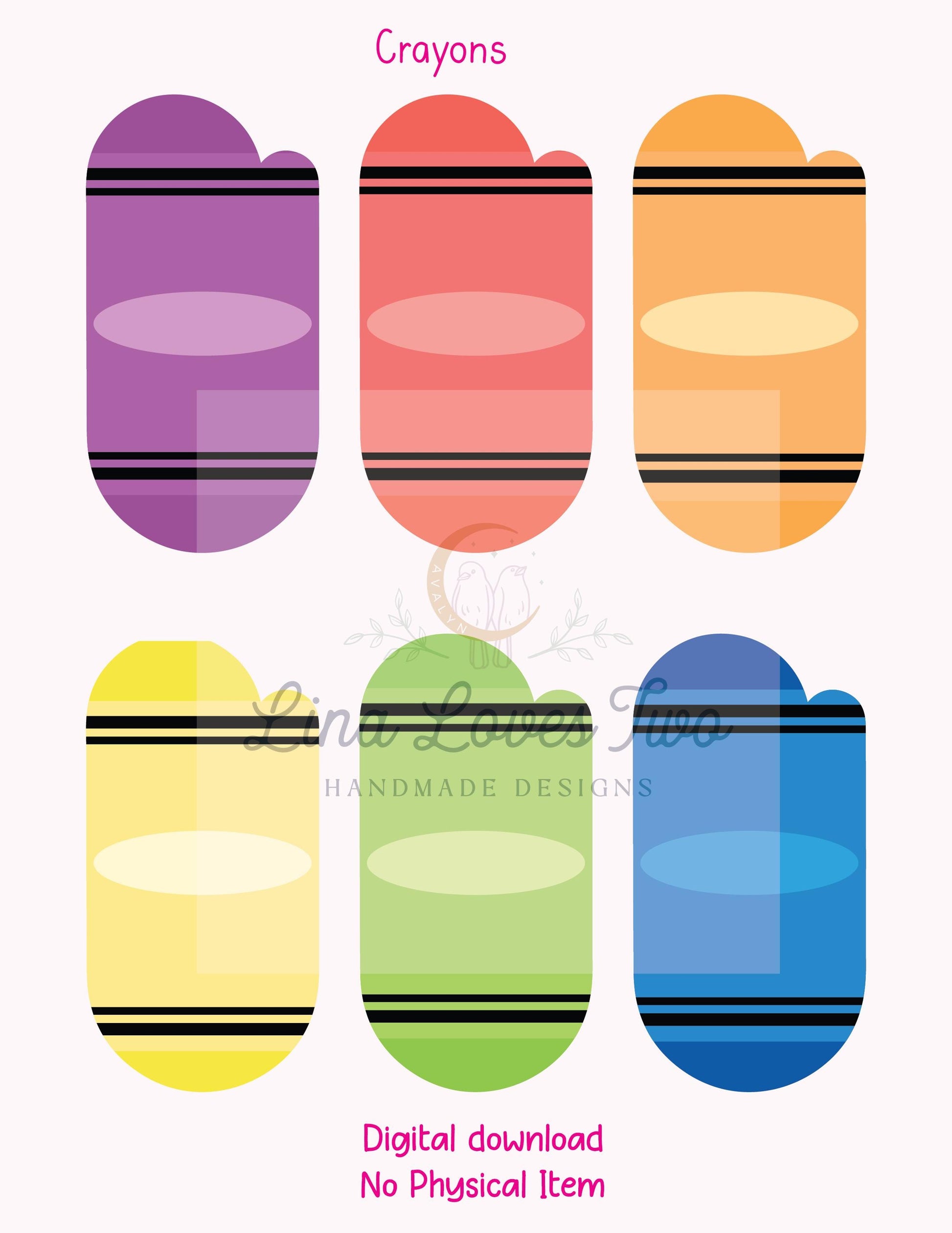 Crayon Jumbo Paperclip PNG – Sublimation Clipart | Crayon Jumbo Paperclip Sublimation | Crayon Theme Sublimation Paperclips | Crayon Clips