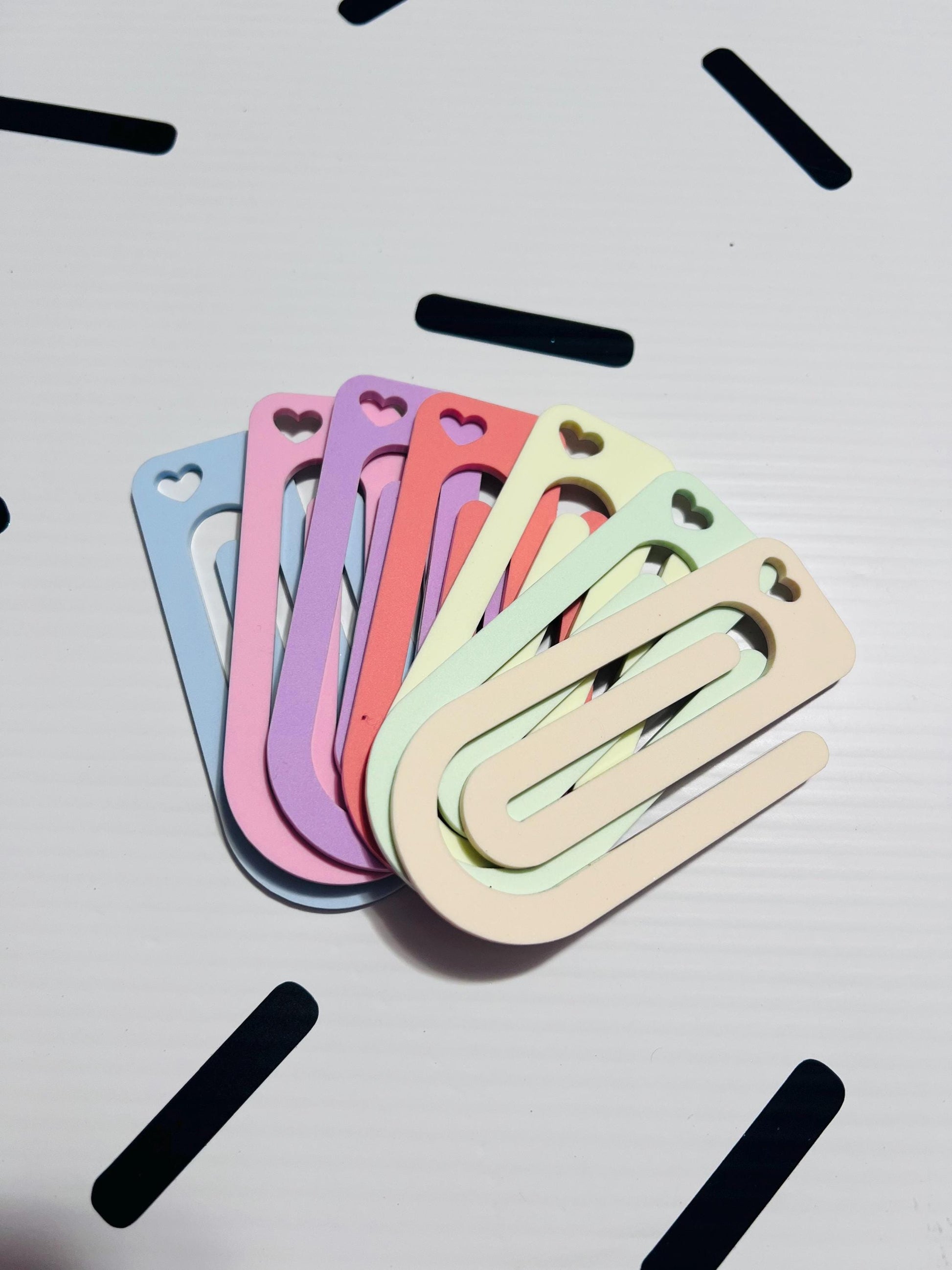 Jumbo Heart Paperclip: Pastel Planner Clip, Journal Bookmark