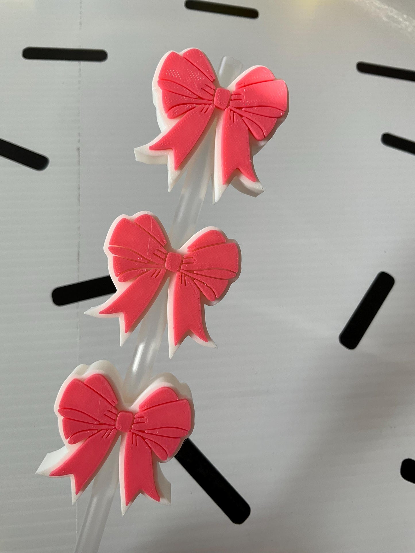 Red or Pink Bow Straw Topper | Cute Tumbler Straw Charm | Coquette Aesthetic Drink Accessory | Reusable Cup Decor | Girly Gift Idea