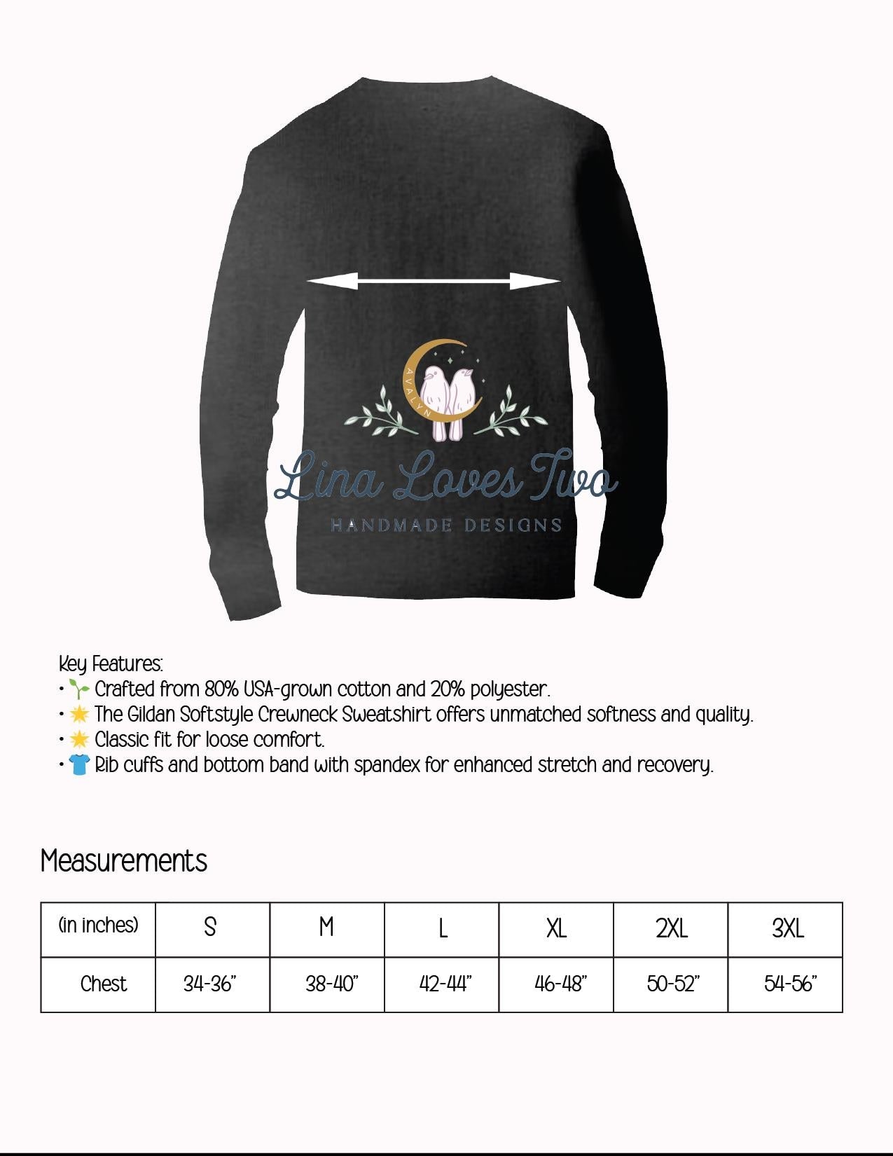 Custom Embroidered Appliqué Crewneck: Personalized Varsity Sweatshirt by Lina Loves Two, handmade in Los Angeles CA