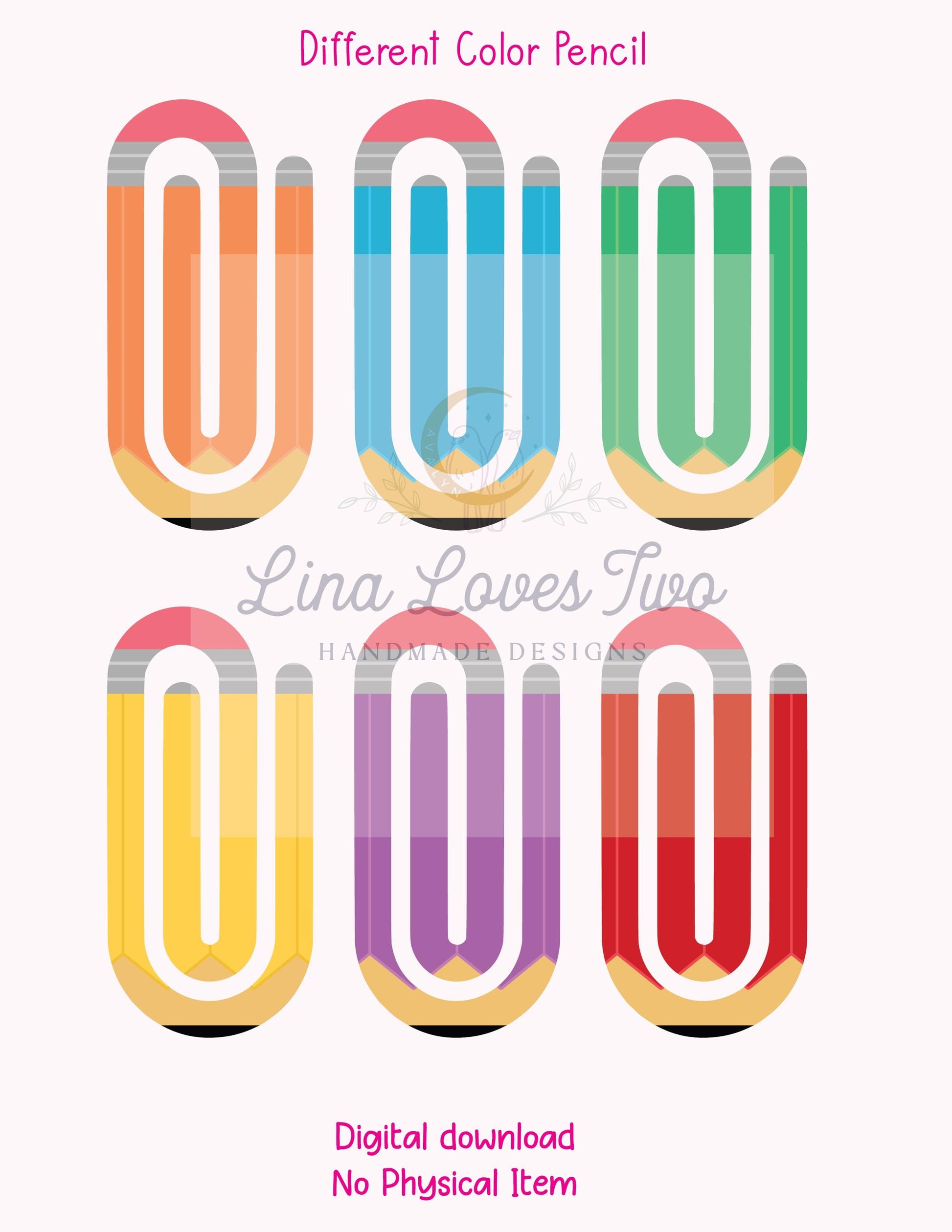 Color Pencil Jumbo Paperclip PNG: Sublimation Clipart (Digital Download)
