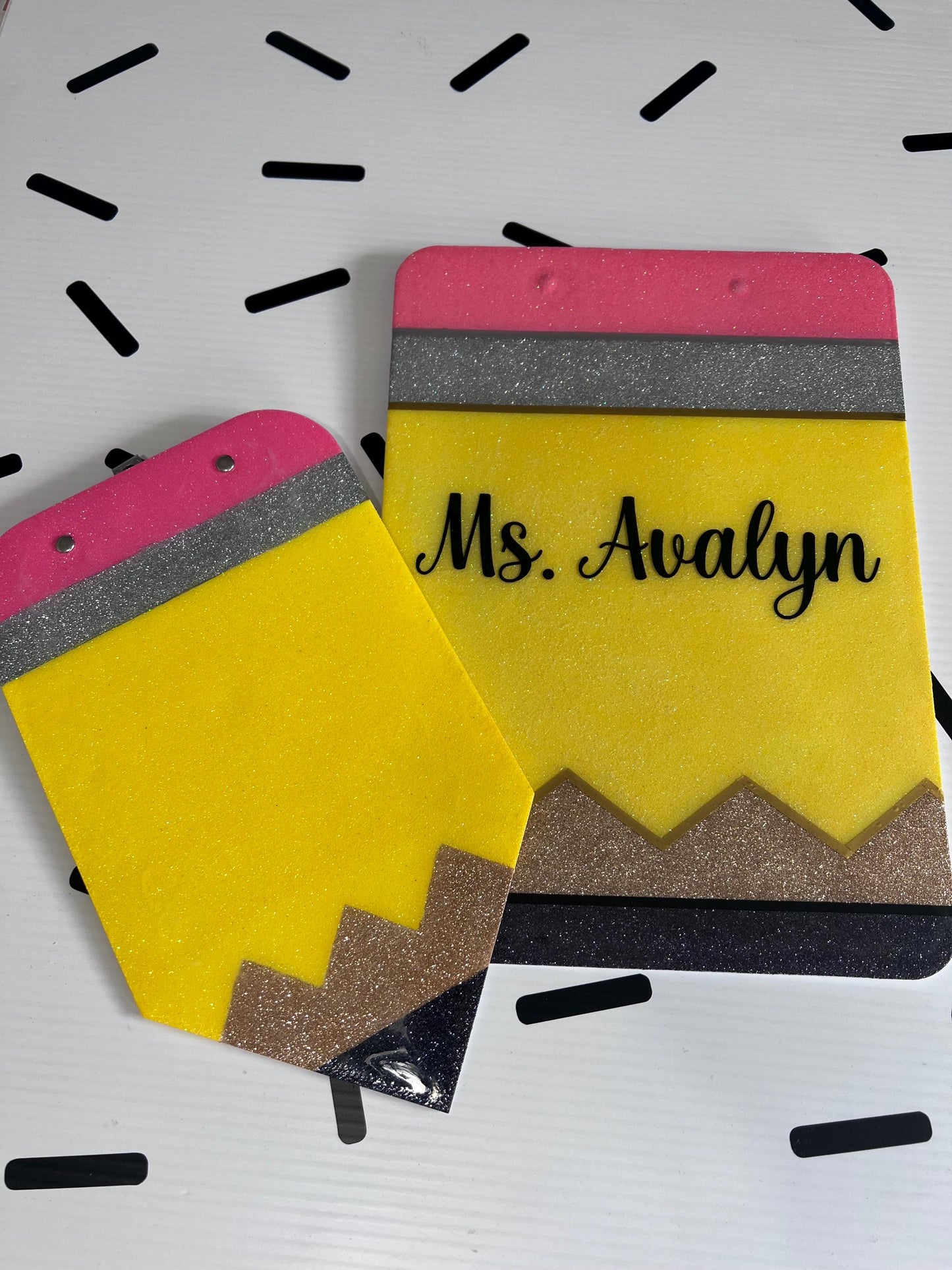 Personalized Glitter Letter Clipboard: Teacher Appreciation Gift