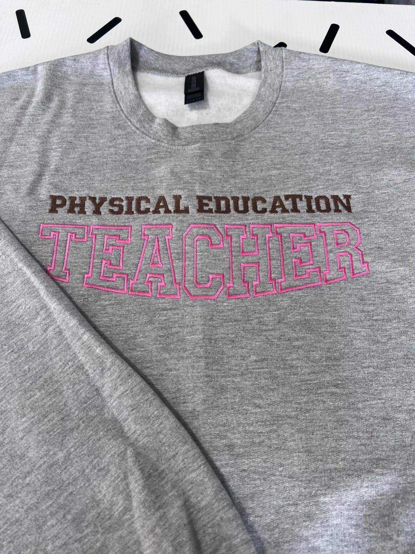 Custom Embroidered Teacher Sweatshirt: Personalized Subject Crewneck