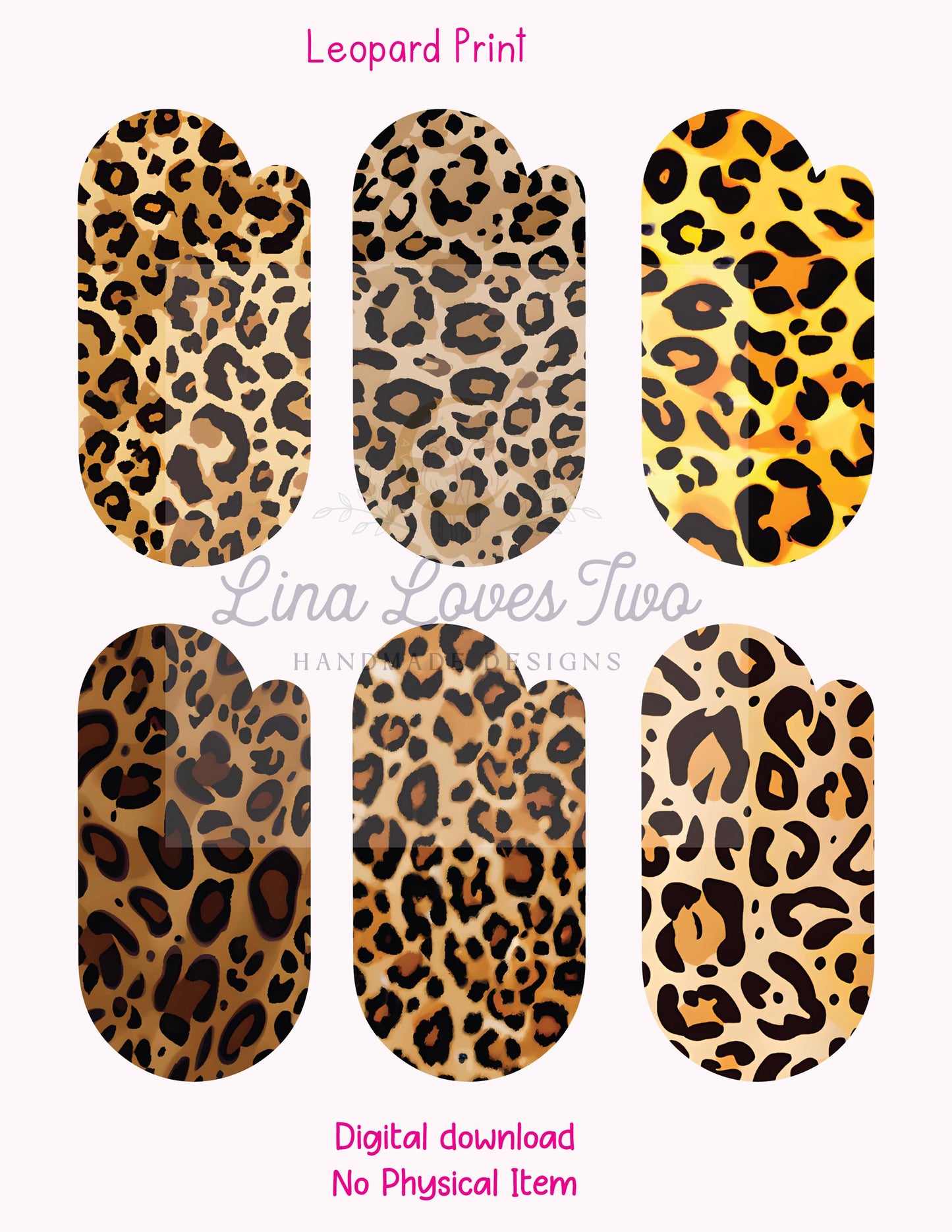 Leopard Print Jumbo Paperclip PNG: Sublimation Designs (Digital Download)