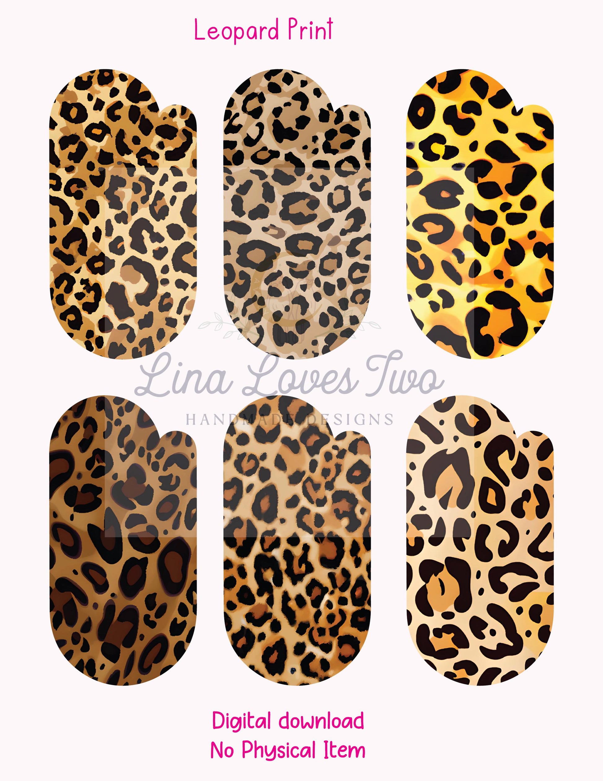 Leopard Print Jumbo Paperclip PNG: Sublimation Designs (Digital Download)