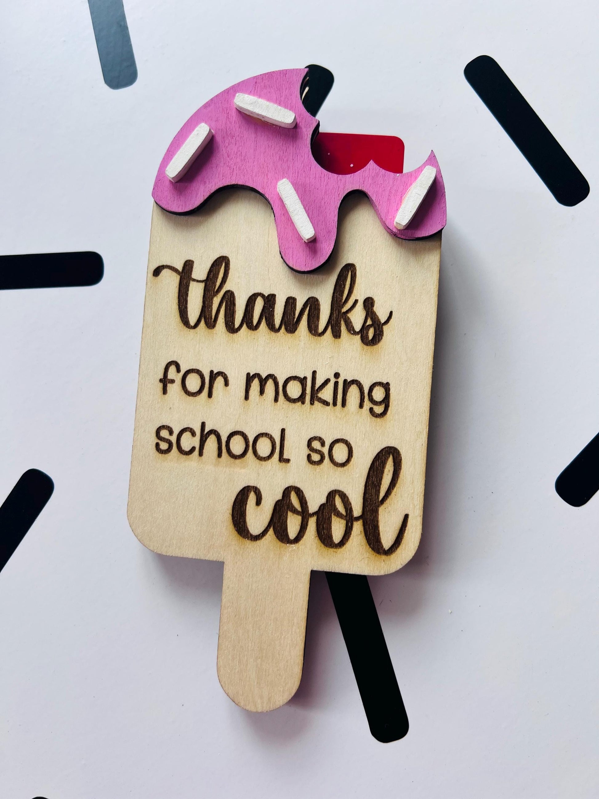 End of School Year Teacher Popsicle Gift Card Holder | Thank You | Cute Teacher Appreciation Card | Teacher Gift | Popsicle Gift Card Holder