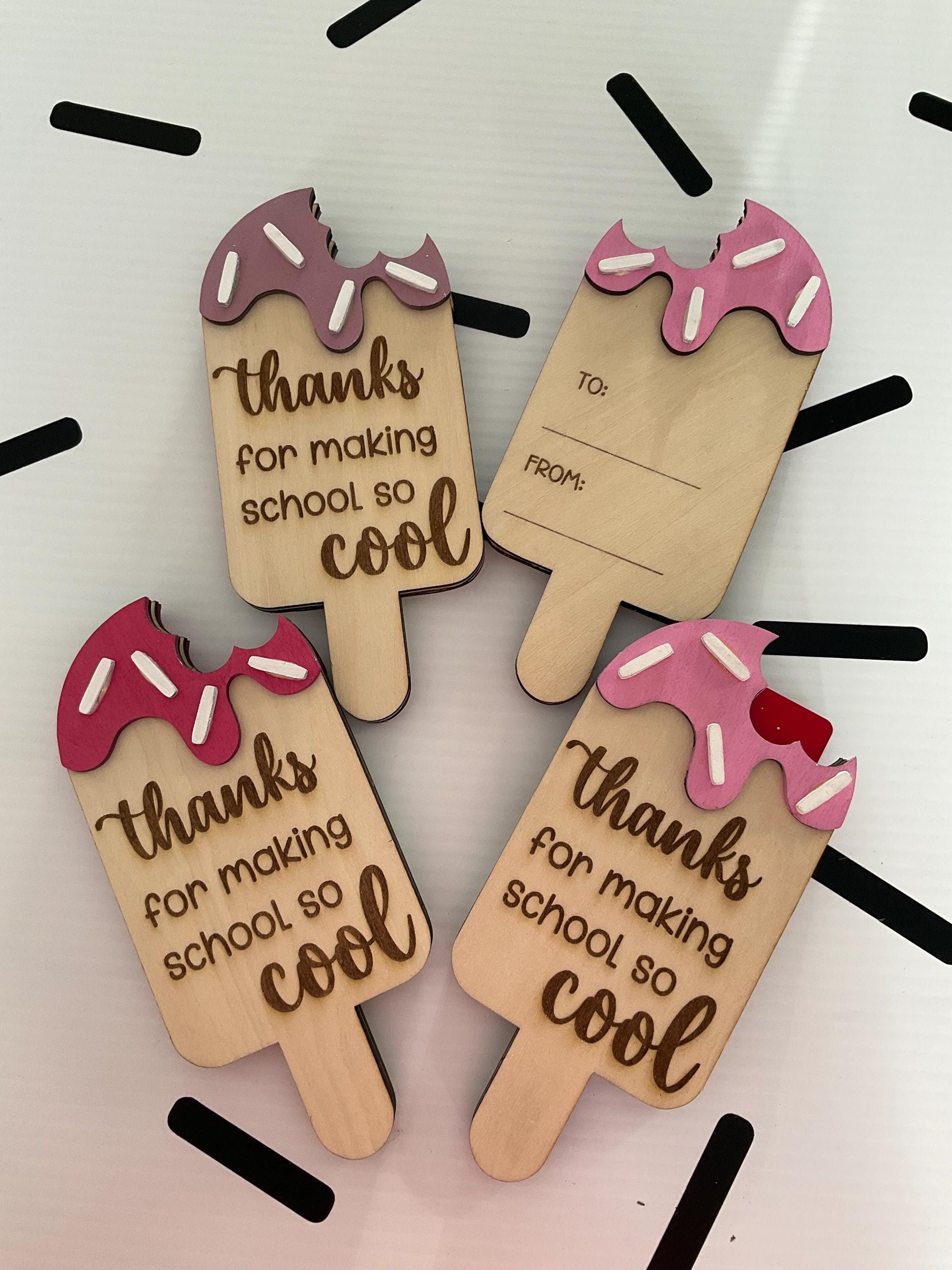 End of School Year Teacher Popsicle Gift Card Holder | Thank You | Cute Teacher Appreciation Card | Teacher Gift | Popsicle Gift Card Holder