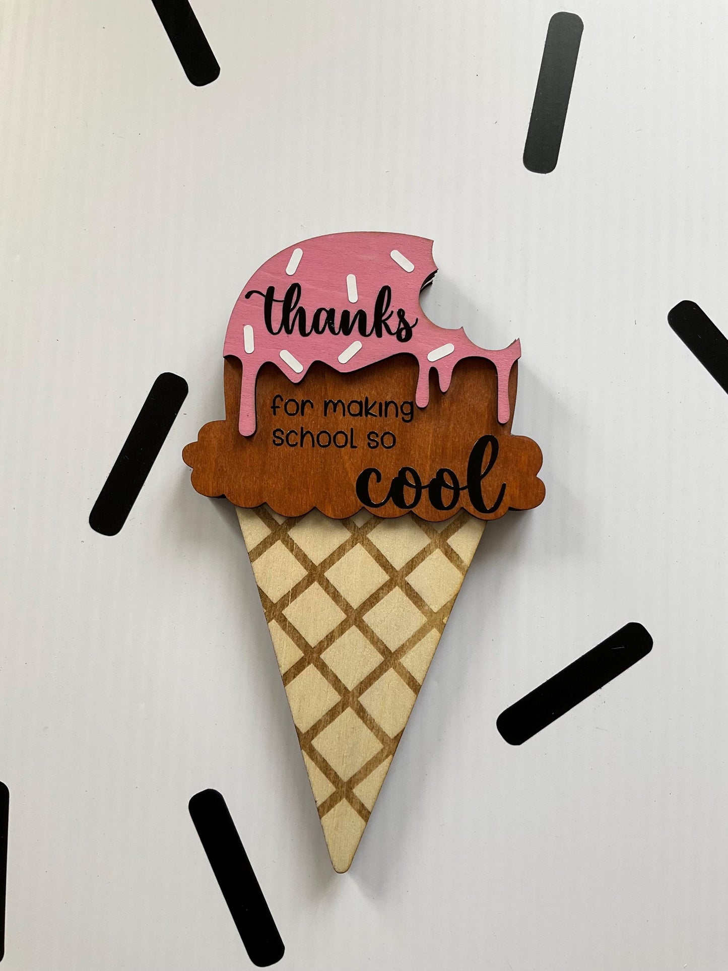Ice Cream Gift Card Holder Magnet: Teacher Appreciation Gift