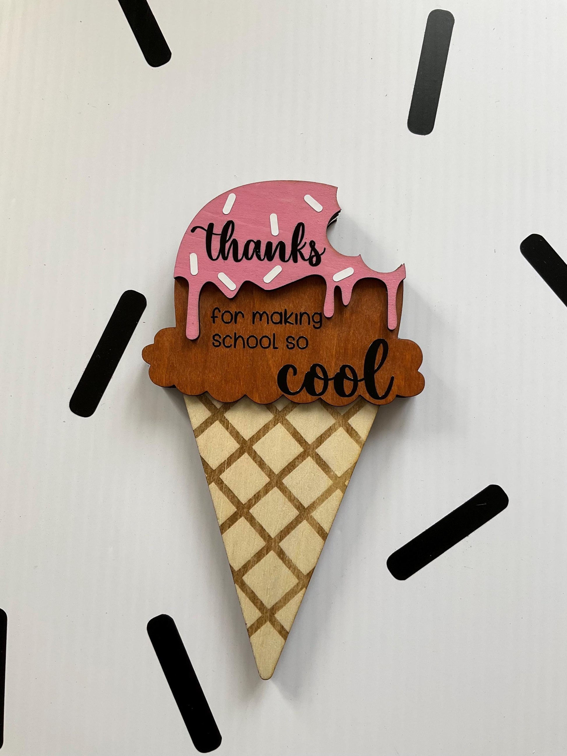 Ice Cream Gift Card Holder Magnet: Teacher Appreciation Gift