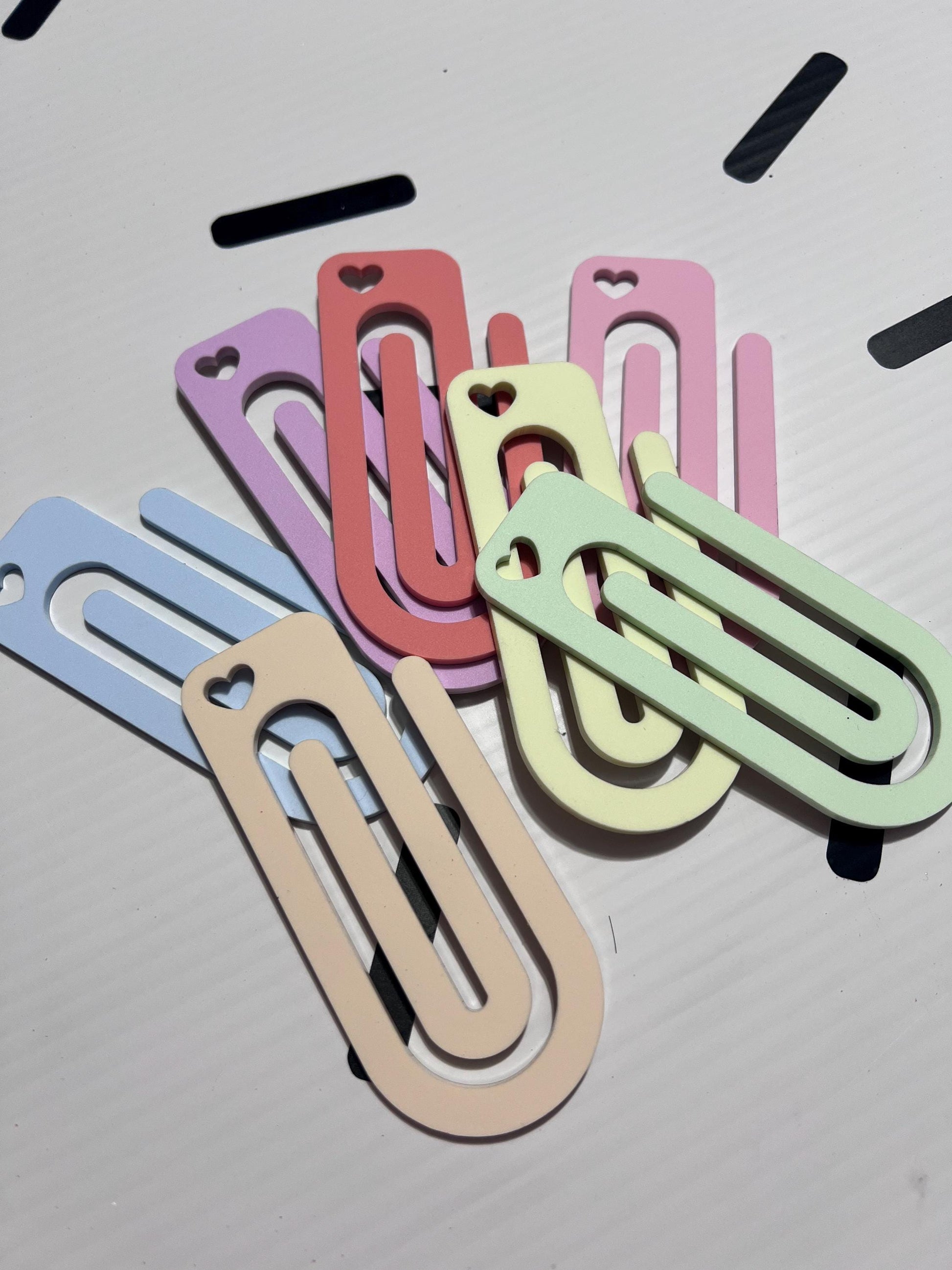 Jumbo Heart Paperclip: Pastel Planner Clip, Journal Bookmark