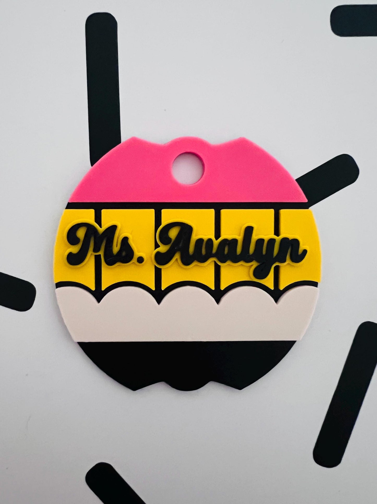 Personalized 3D Pencil Name Topper: Stanley 40oz H2.0 Quencher