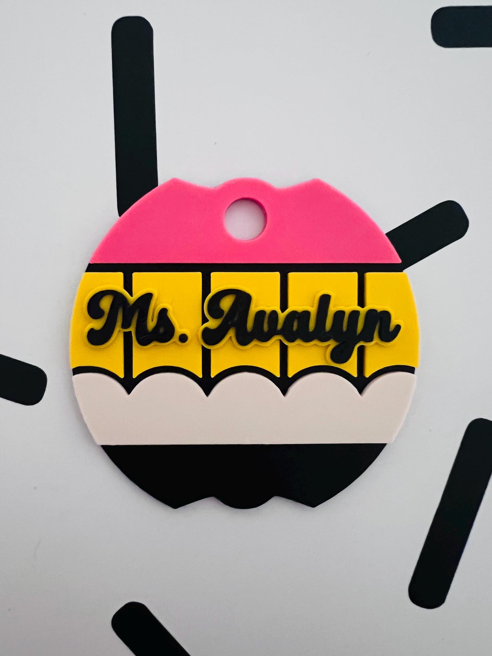 Personalized 3D Pencil Name Topper: Stanley 40oz H2.0 Quencher