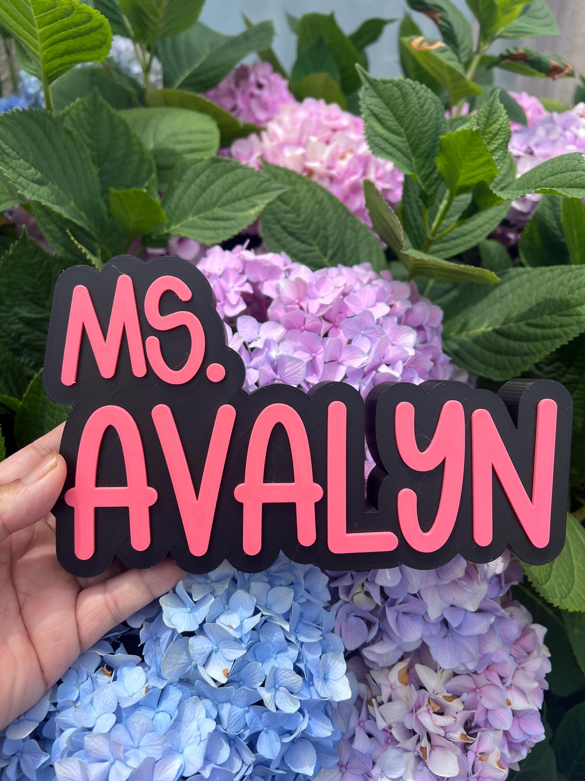 Personalized 3D Teacher Desk Name Sign: Custom Classroom Decor