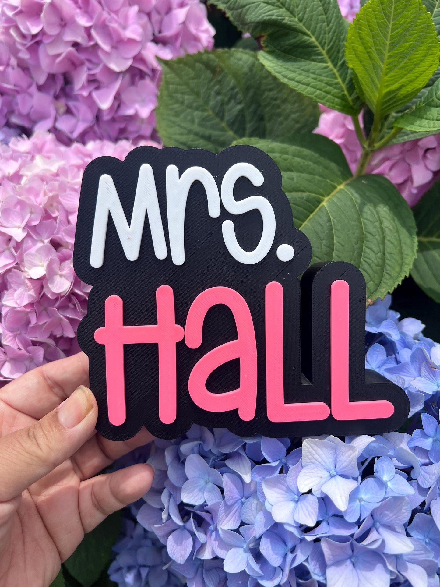 Personalized 3D Teacher Desk Name Sign: Custom Classroom Decor