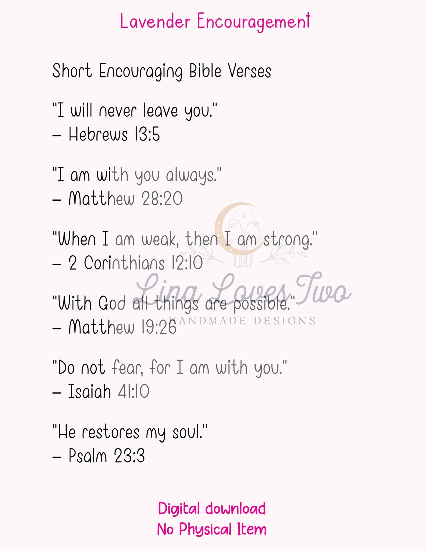 Pink Roses Scripture Jumbo Paperclip PNG: Christian Encouragement (Digital Download)