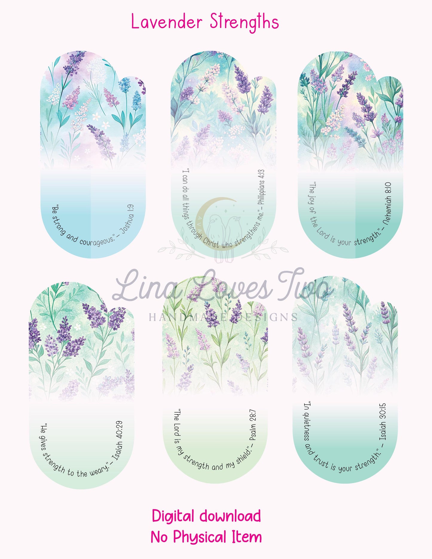 Lavender Scripture Jumbo Paperclip PNG: Christian Sublimation Clipart (Digital Download)