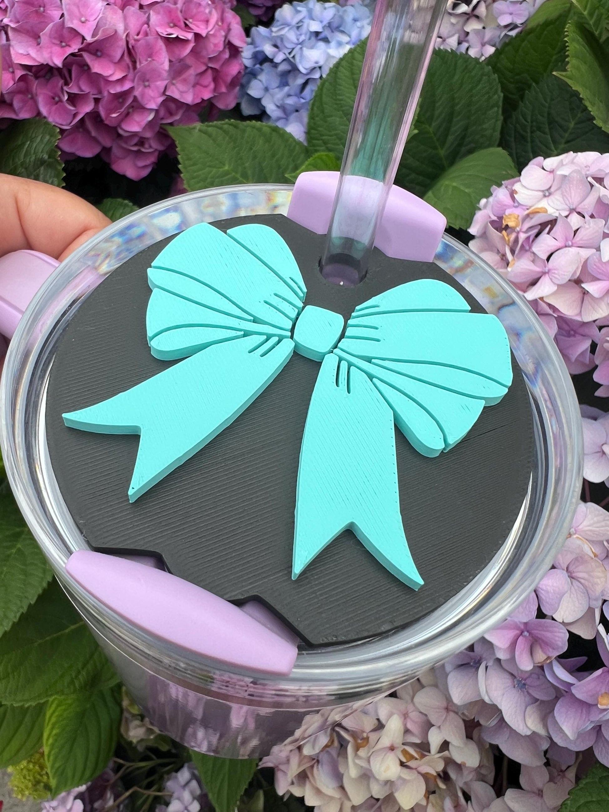 3D Printed Coquette Bow Straw Topper: Girly Stanley Tumbler Accessory
