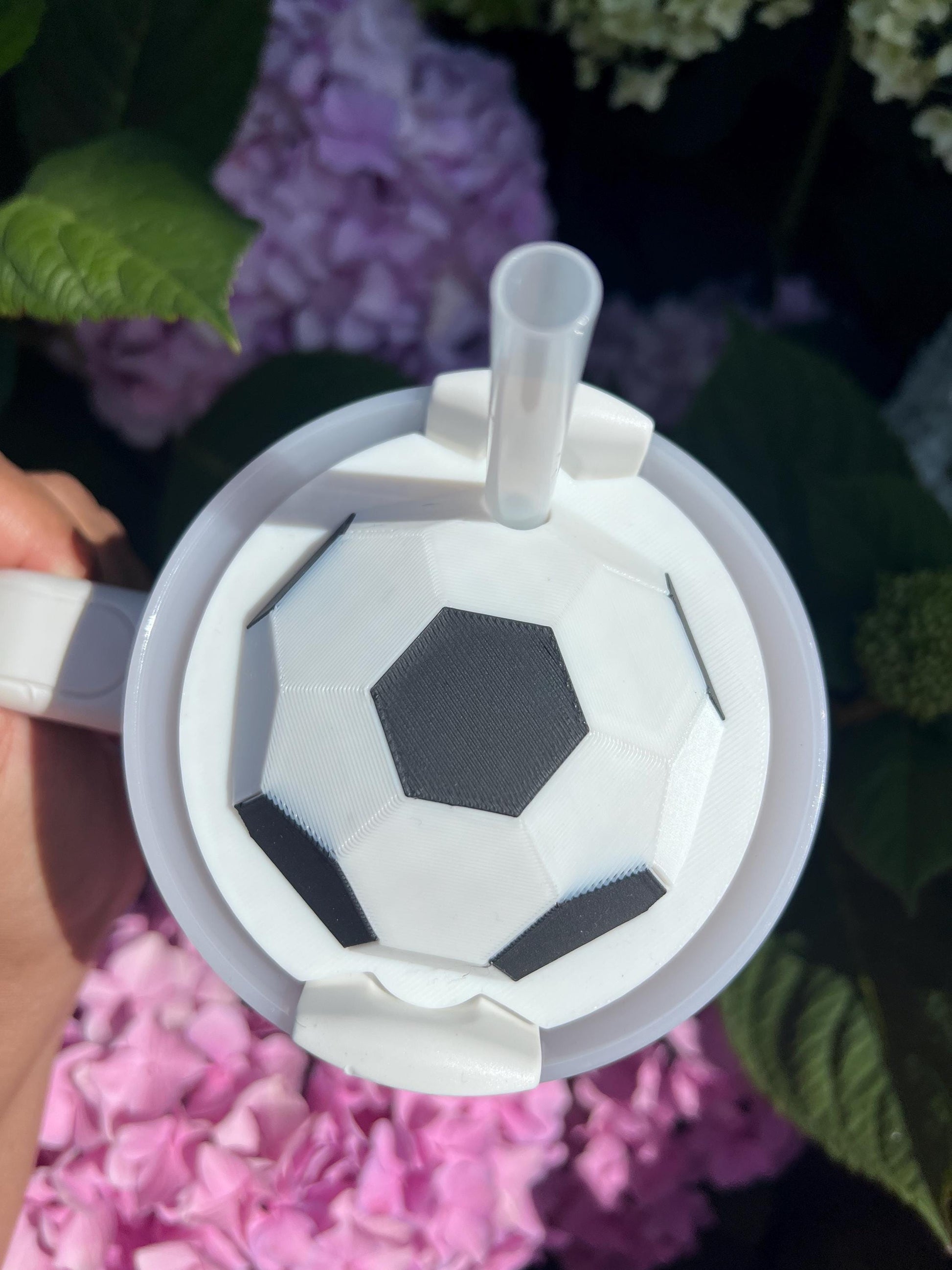 3D Soccer Stanley Cup Topper STL File: Tumbler Accessory (Digital Download
