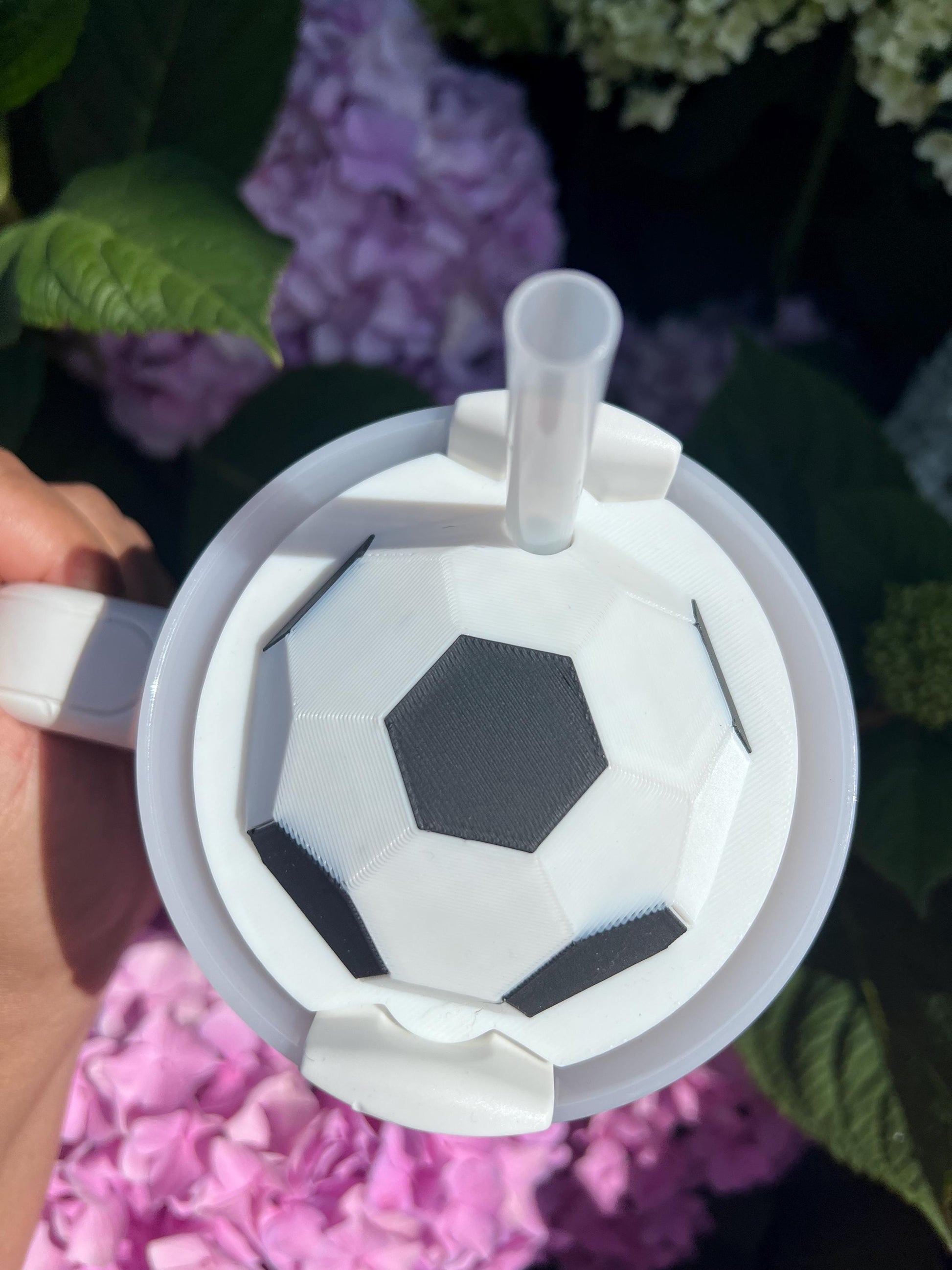 3D Soccer Stanley Cup Topper STL File: Tumbler Accessory (Digital Download