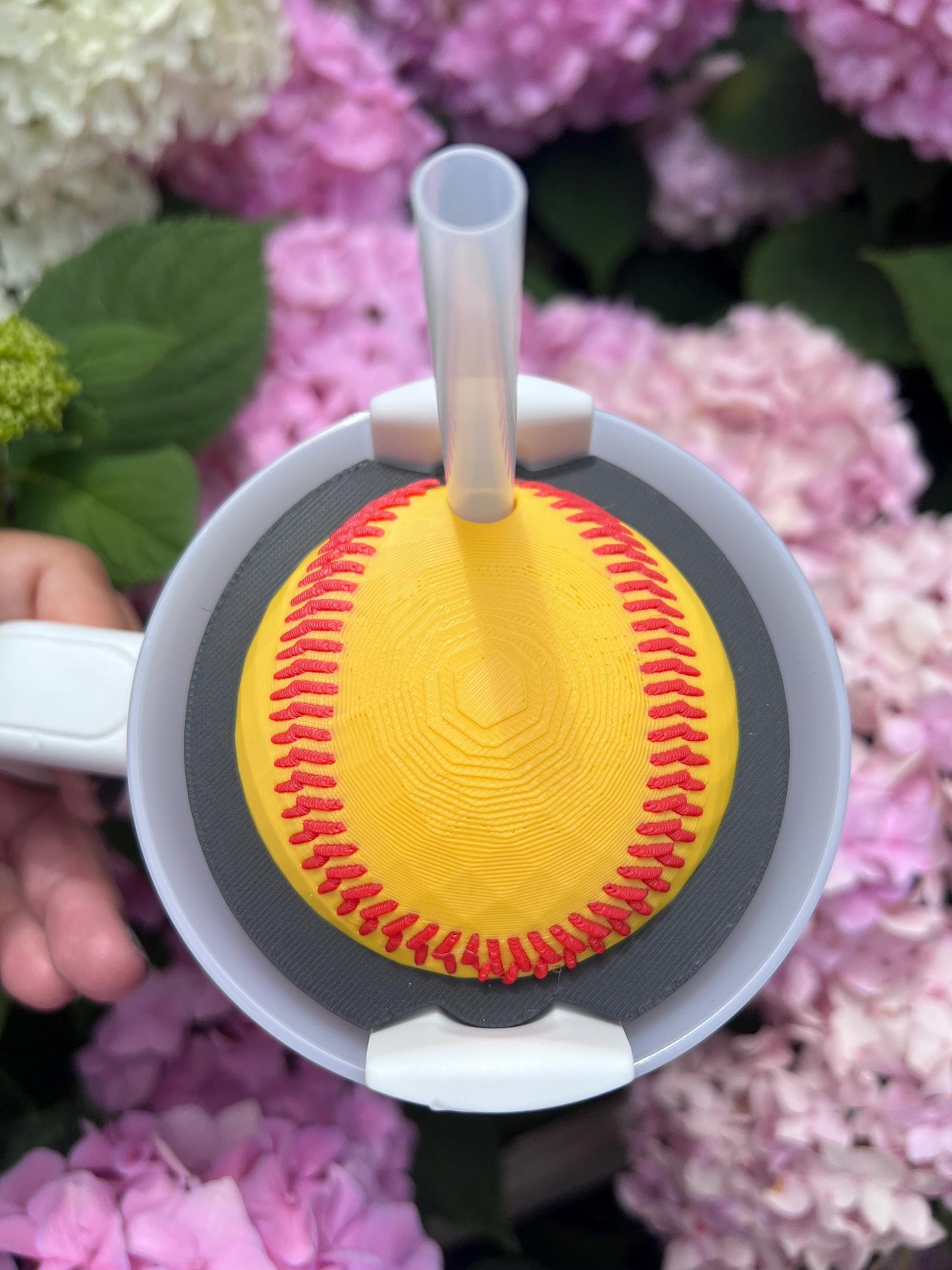 3D Printed Softball Straw Topper: Stanley Tumbler Accessory