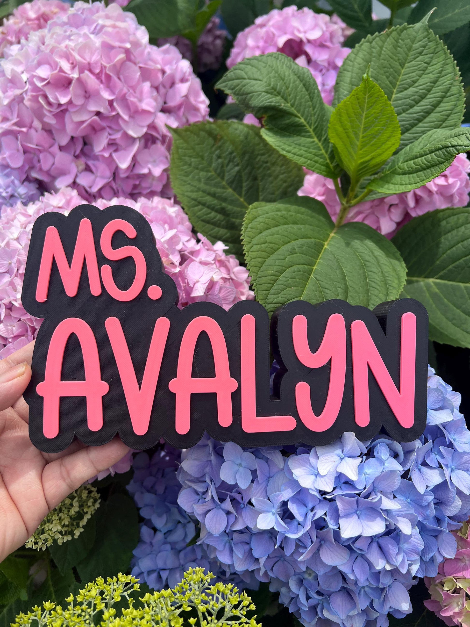 Personalized 3D Teacher Desk Name Sign: Custom Classroom Decor