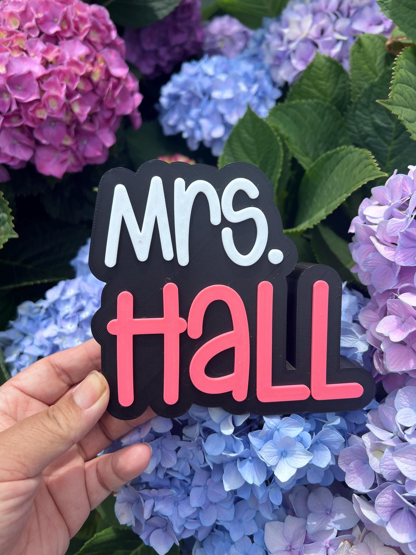 Personalized 3D Teacher Desk Name Sign: Custom Classroom Decor