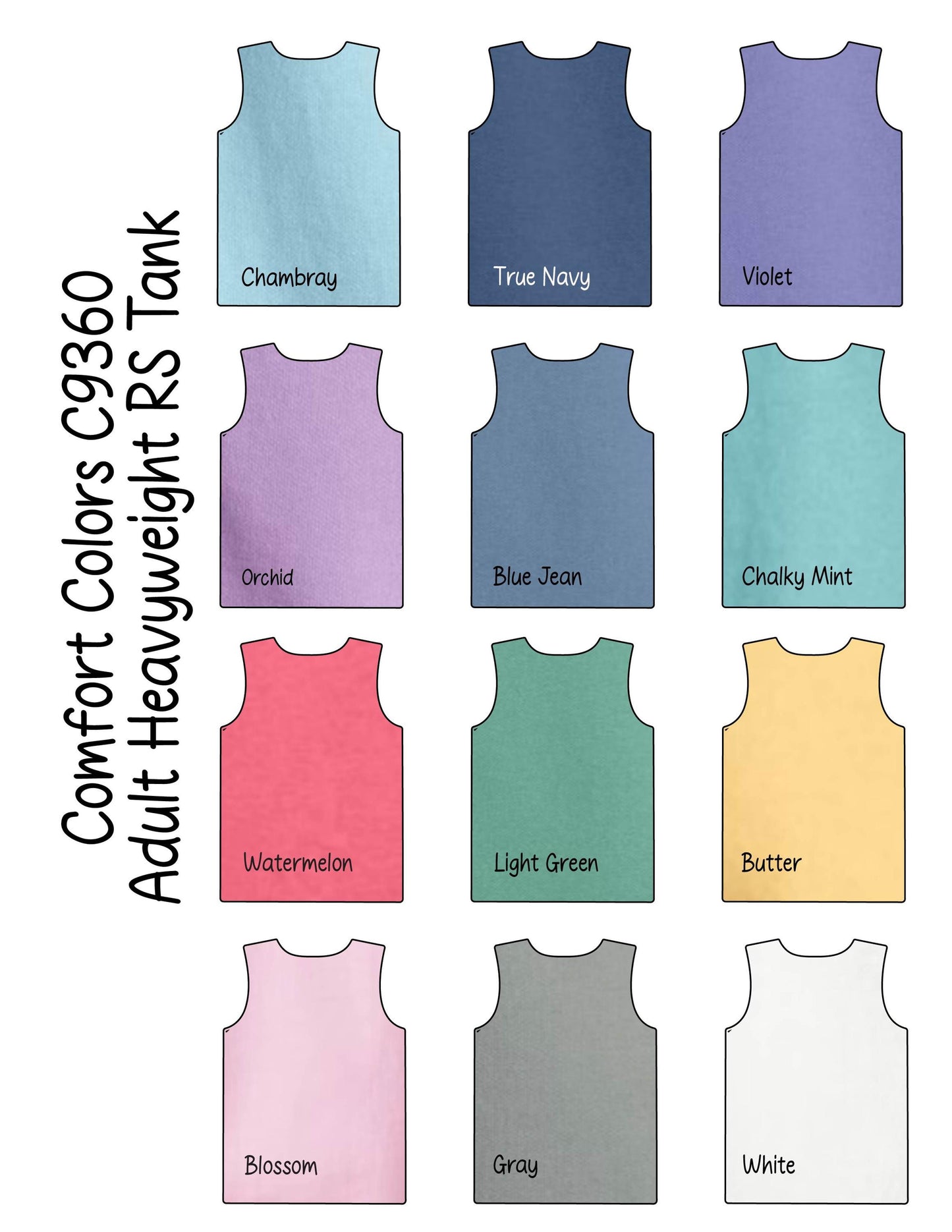 Embroidered Glitter Bow Tank Top: Comfort Colors Loose Fit Shirt