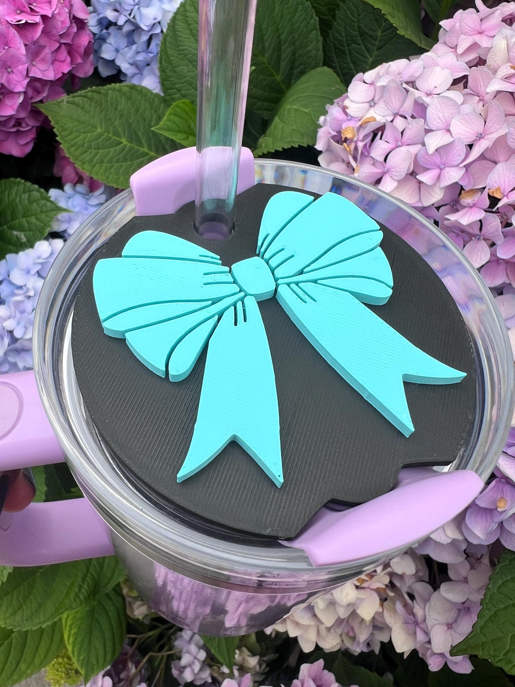 3D Printed Coquette Bow Straw Topper: Girly Stanley Tumbler Accessory