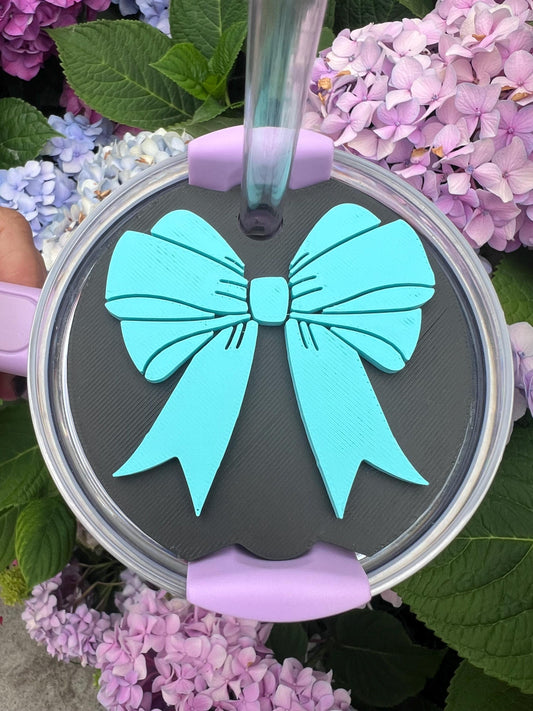 3D Printed Coquette Bow Straw Topper: Girly Stanley Tumbler Accessory