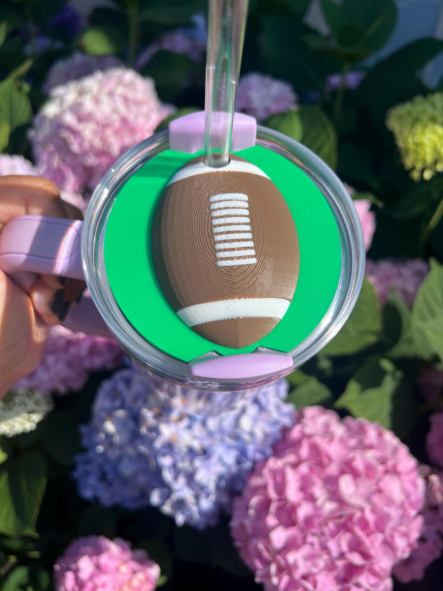 3D Football Stanley Topper STL File: Custom Tumbler Design (Digital Download)