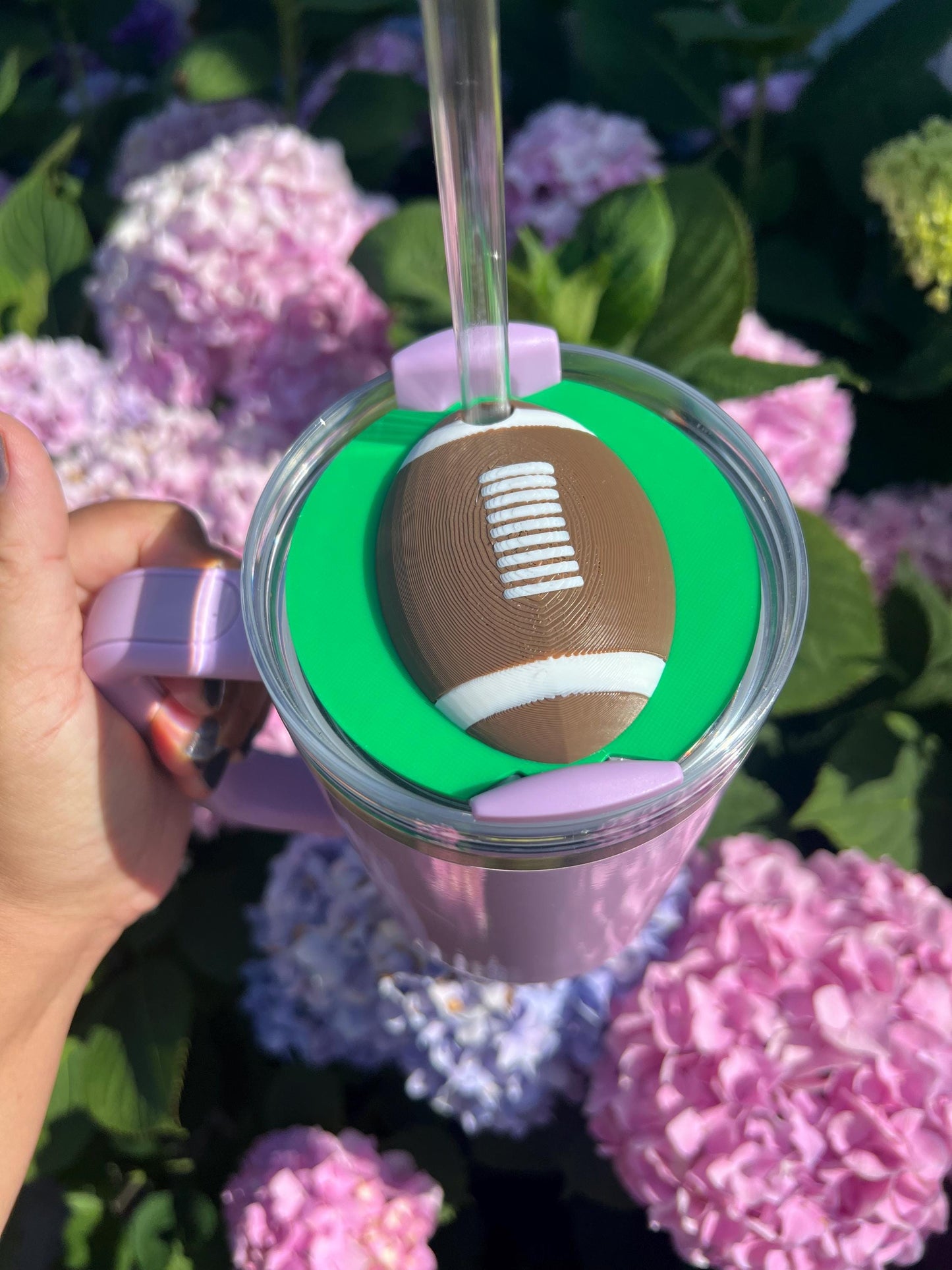 3D Football Stanley Topper STL File: Custom Tumbler Design (Digital Download)