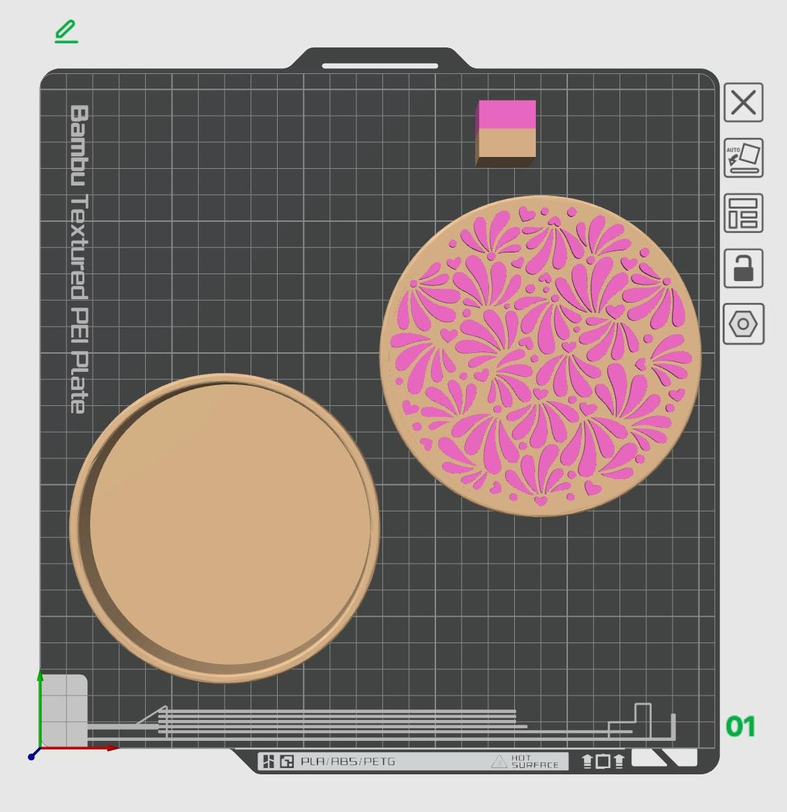 Talavera Desk Accessory 3D Print Files: Round Lid Container (STL/3MF)