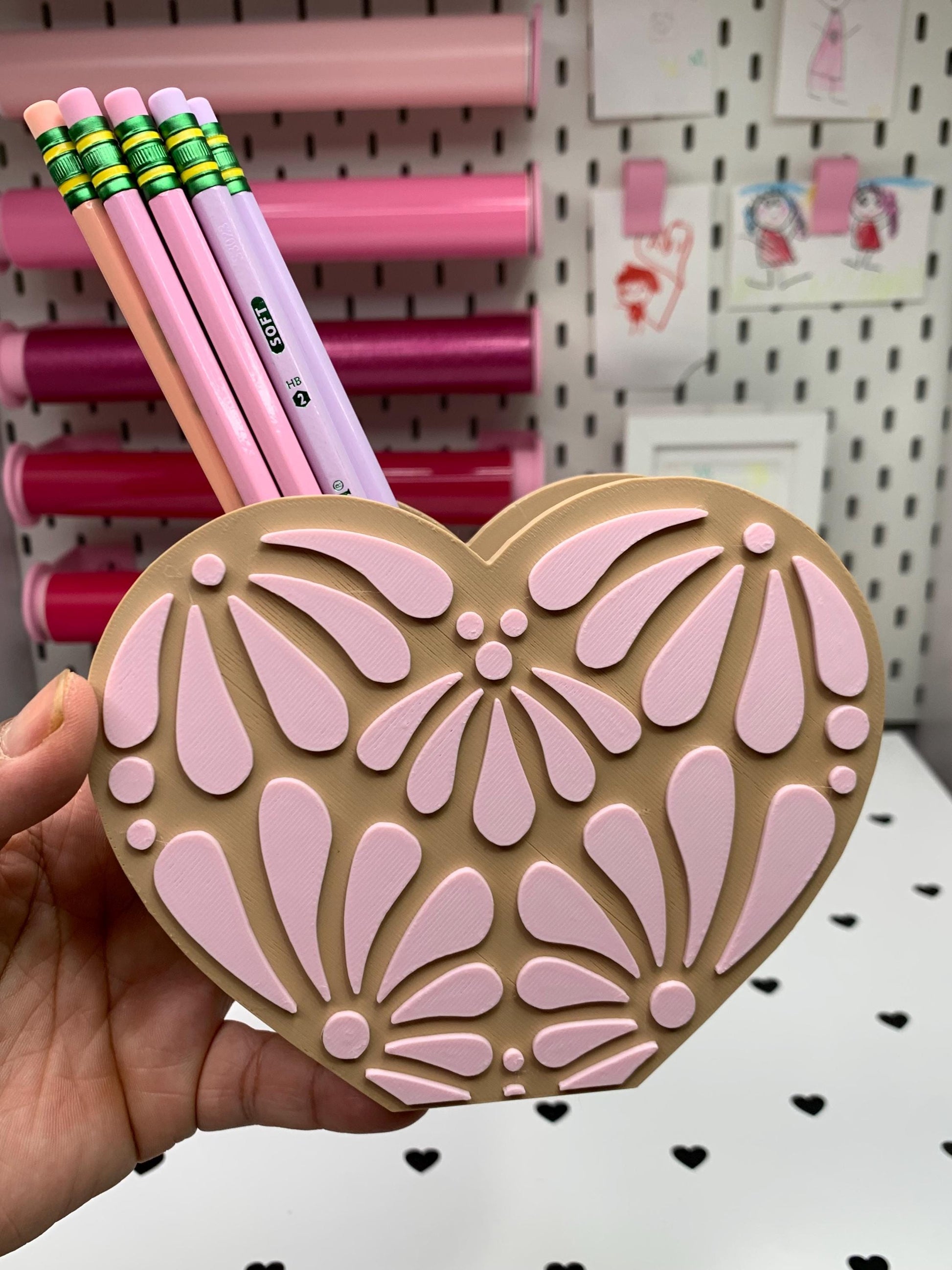 Talavera Desk Organizer: Mexican-Inspired Pen, Trinket, and Note Holders