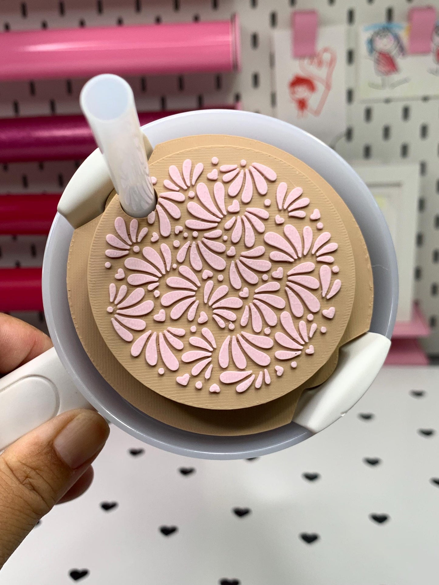 3D Printed Talavera Stanley Topper: Colorful Cup Accessory