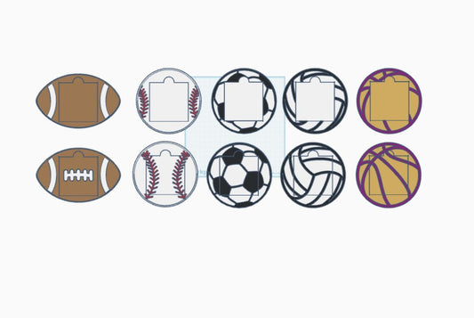 Sports Ball Sticky Note Holder Bundle: 3D Print Files (Digital Download)
