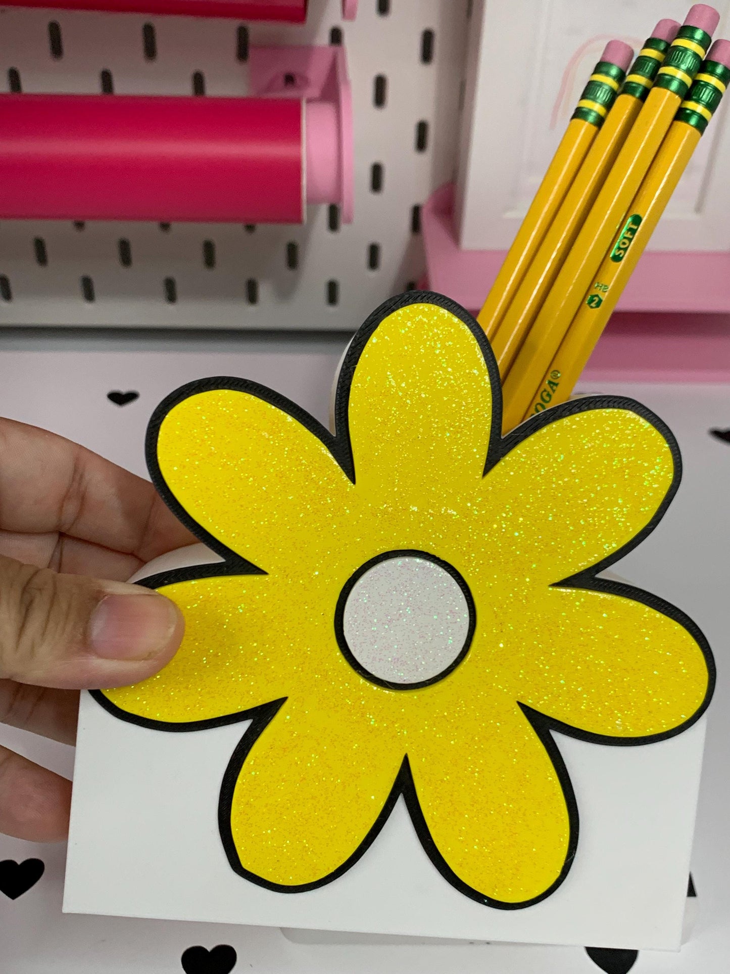 Daisy Flower Pencil Holder: 3D Print File (STL + 3MF)
