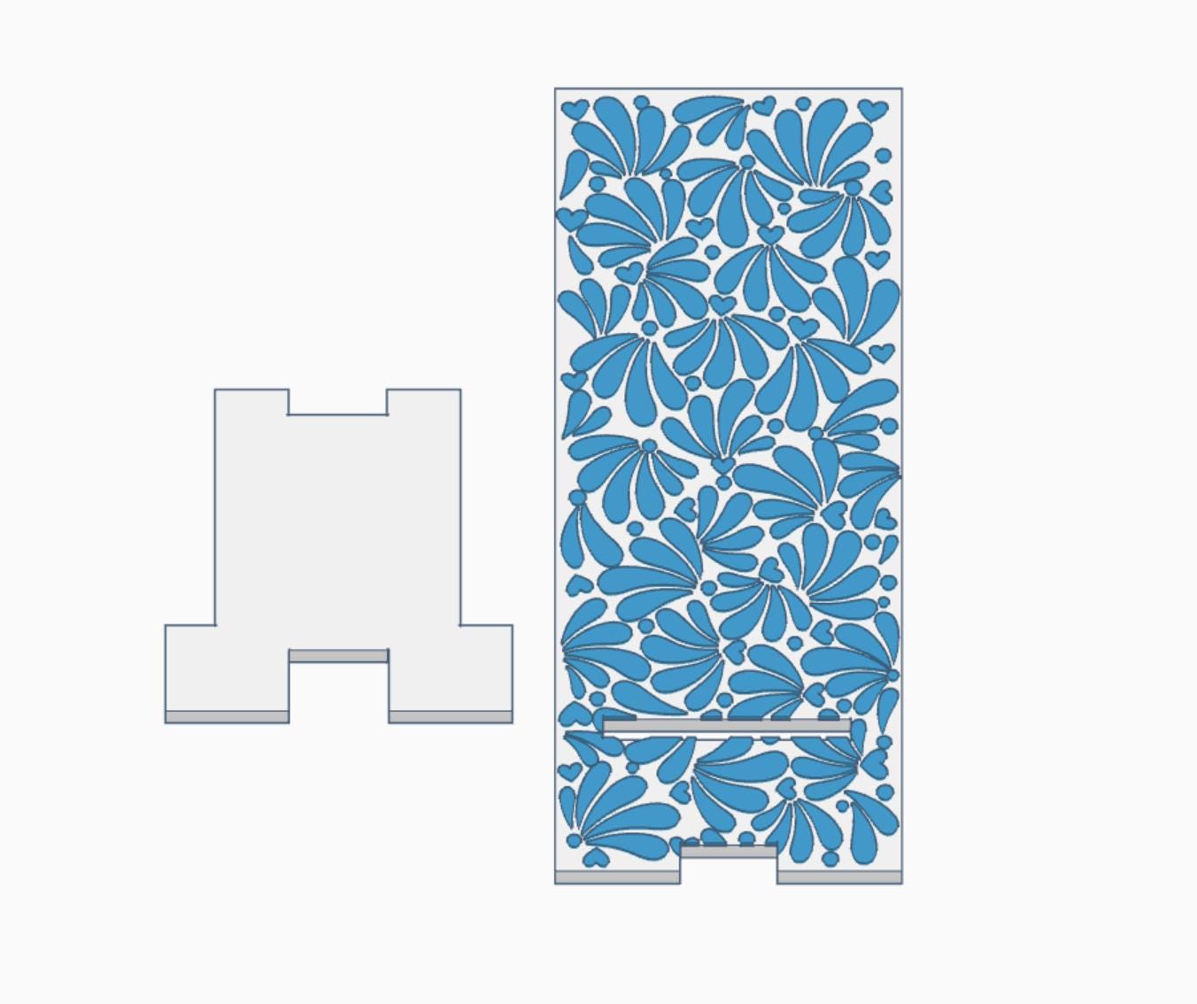 Talavera Phone Stand: 3D Print Floral File (STL & 3MF)