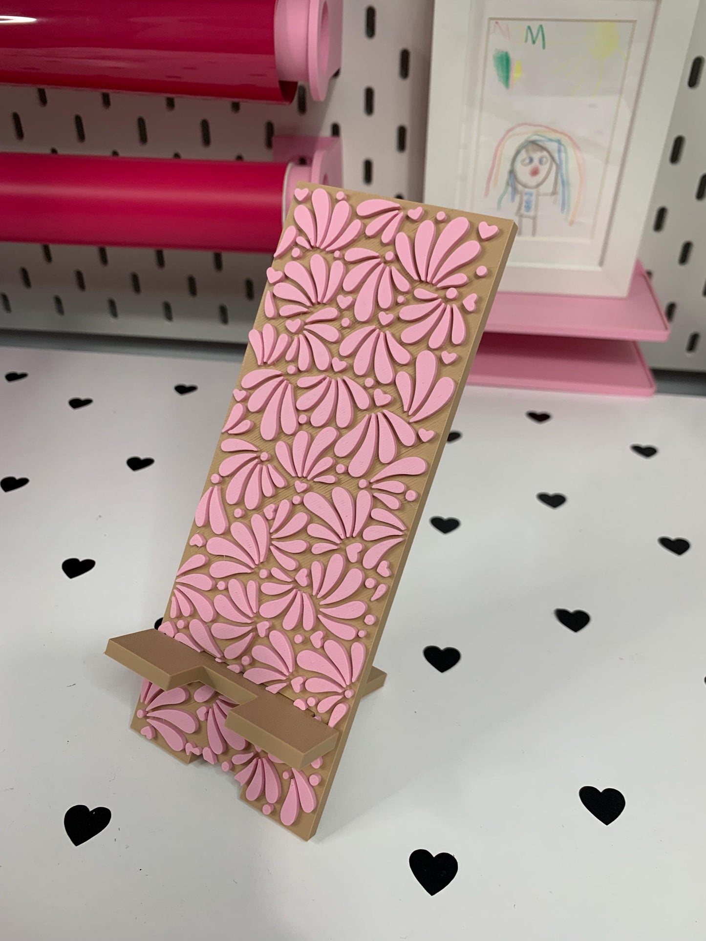 Talavera Phone Stand: 3D Print Floral File (STL & 3MF)