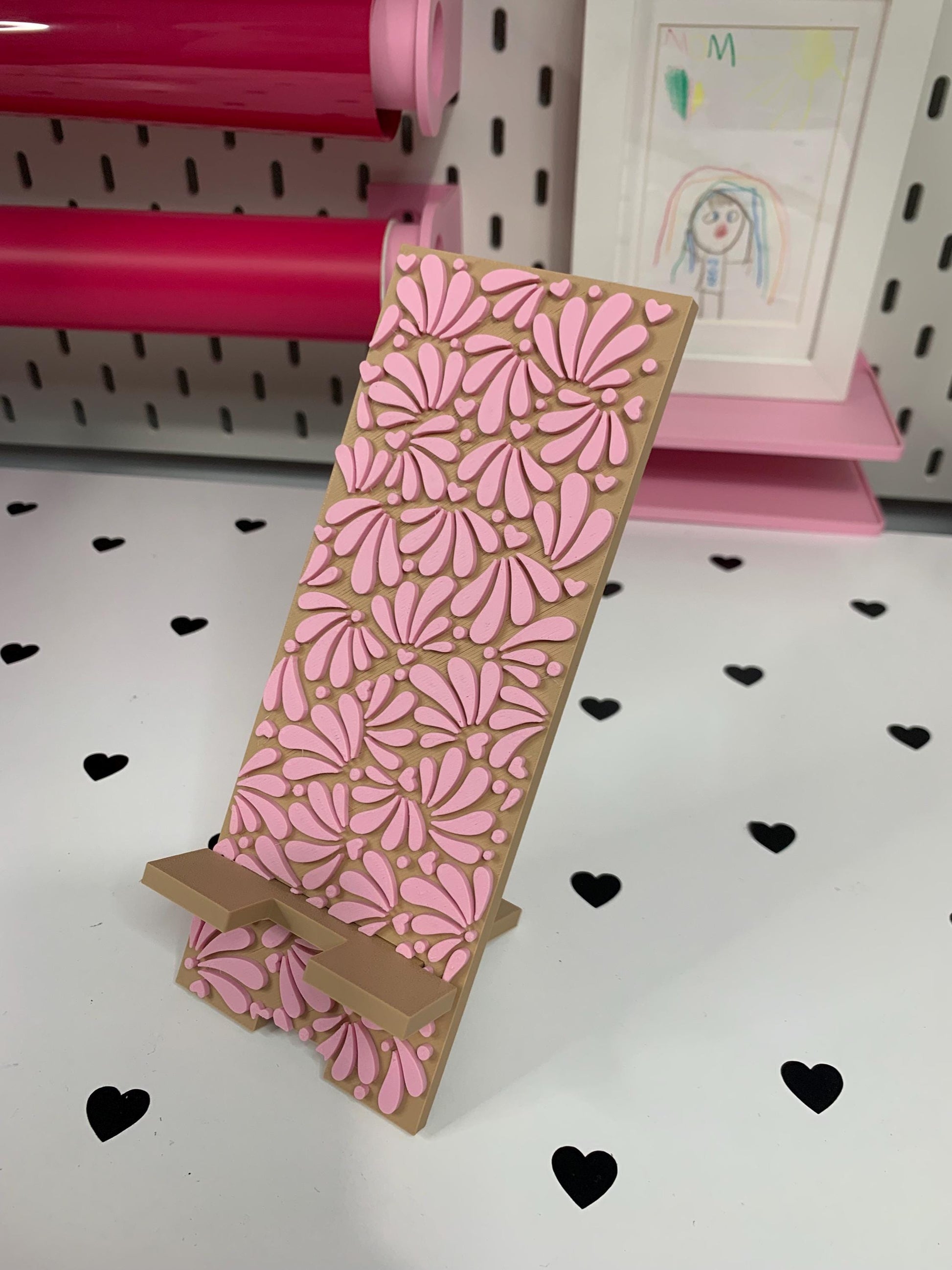 Talavera Phone Stand: 3D Print Floral File (STL & 3MF)