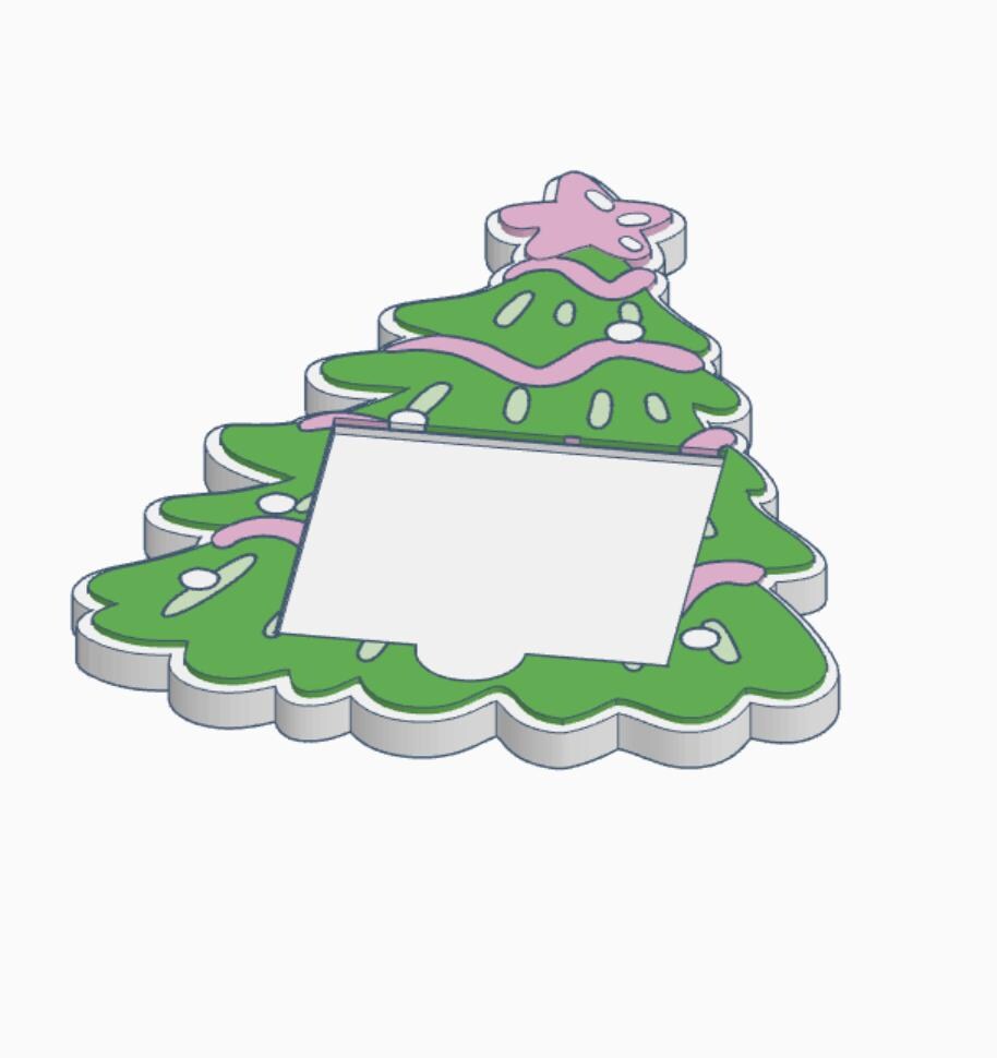 Digital STL File | 3D Christmas Tree with Star Note Holder | Digital STL & 3MF File